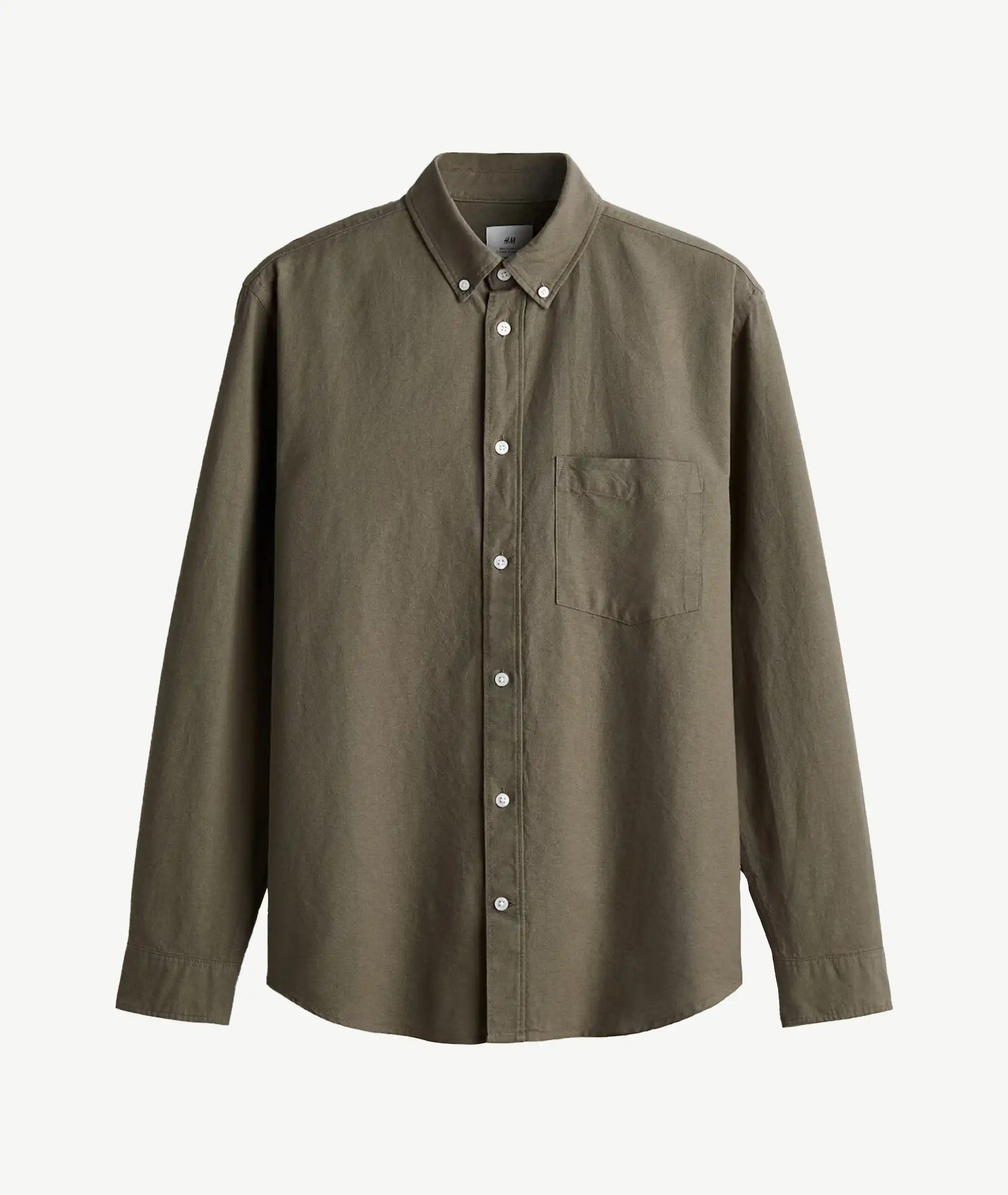 E-1013956057_A Chemise Oxford En Coton Coupe Régulière – Image 1