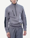 Sweat Demi-Zippé En Coton Coupe Régulière