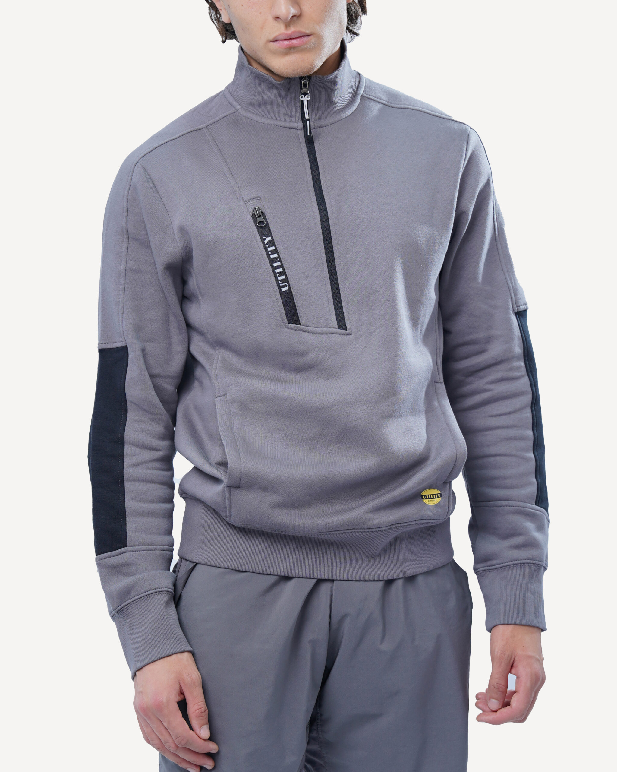 E-120038002-008_A Sweat Demi-Zippé En Coton Coupe Régulière – Image 1