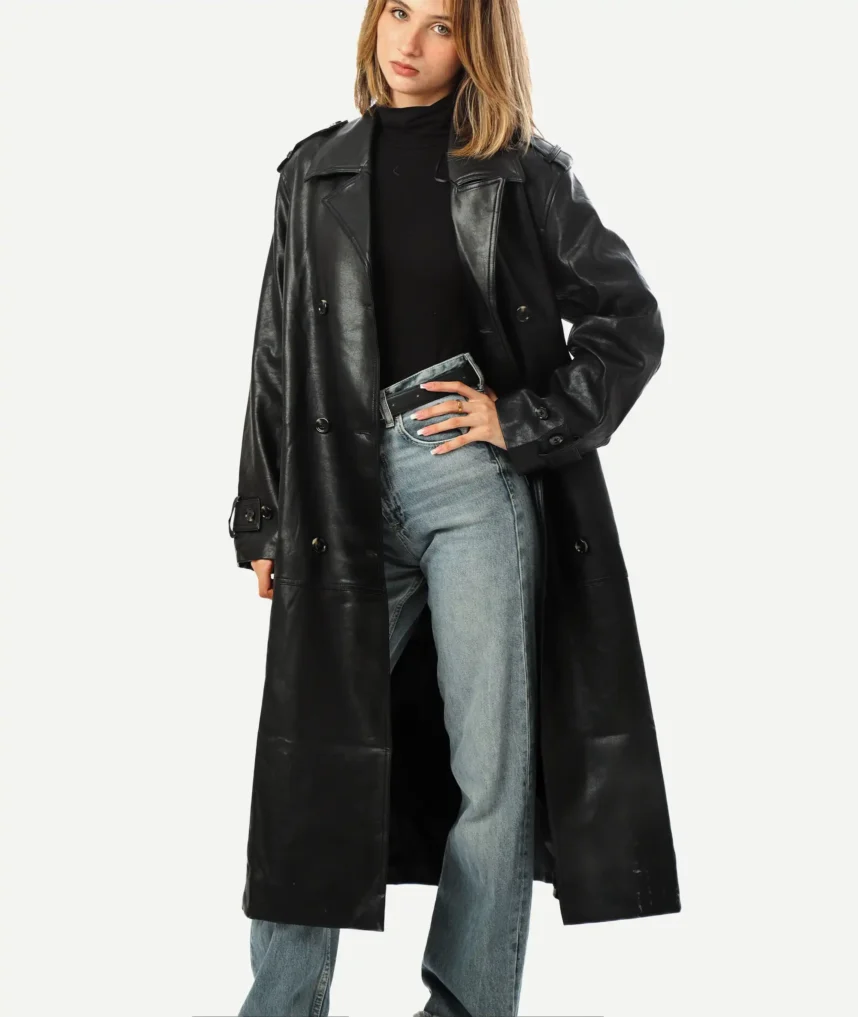 Trench Cuir MANGO Noir