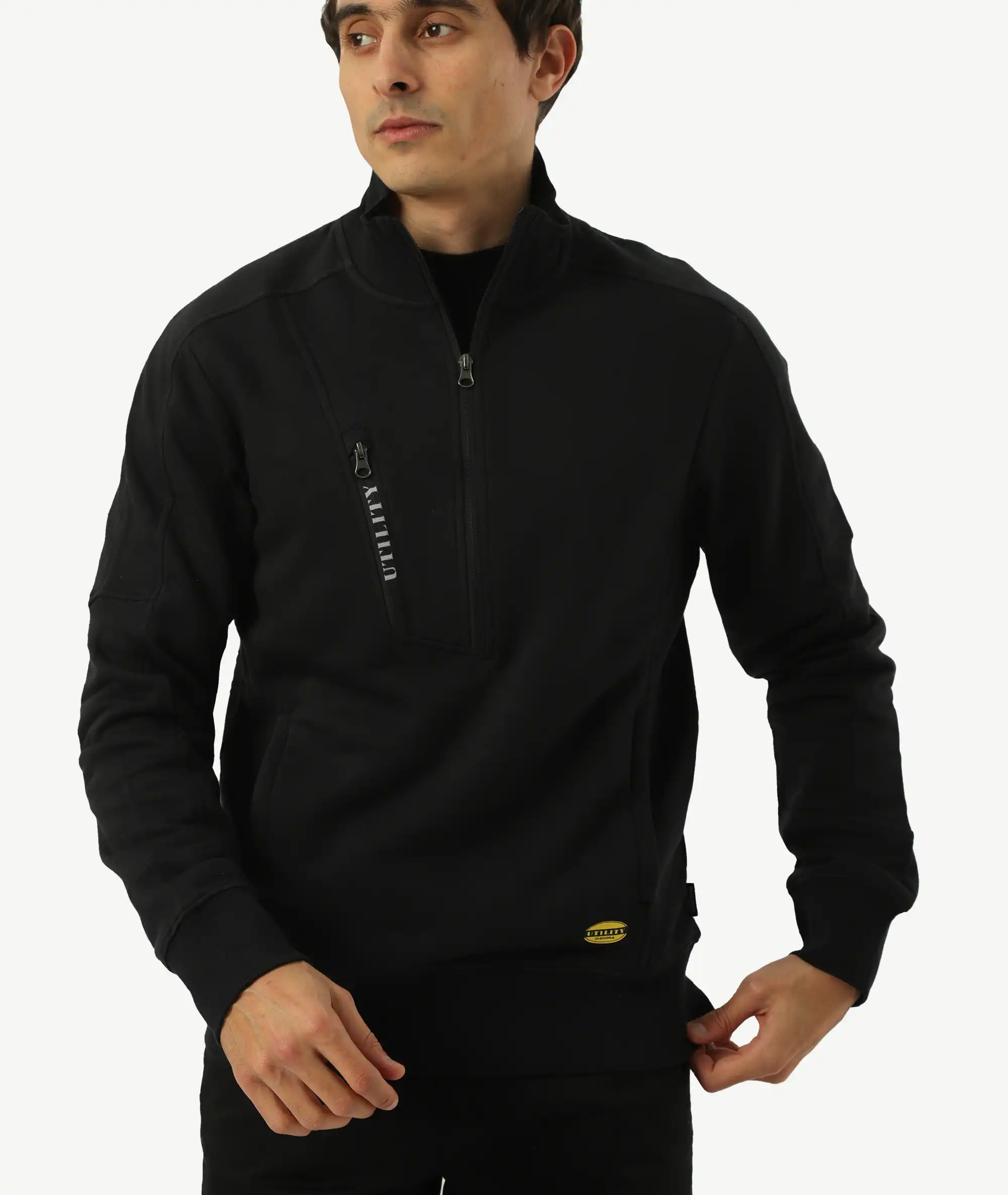 E-120038001-003_A Sweat Demi-Zippé En Coton Coupe Régulière – Image 1