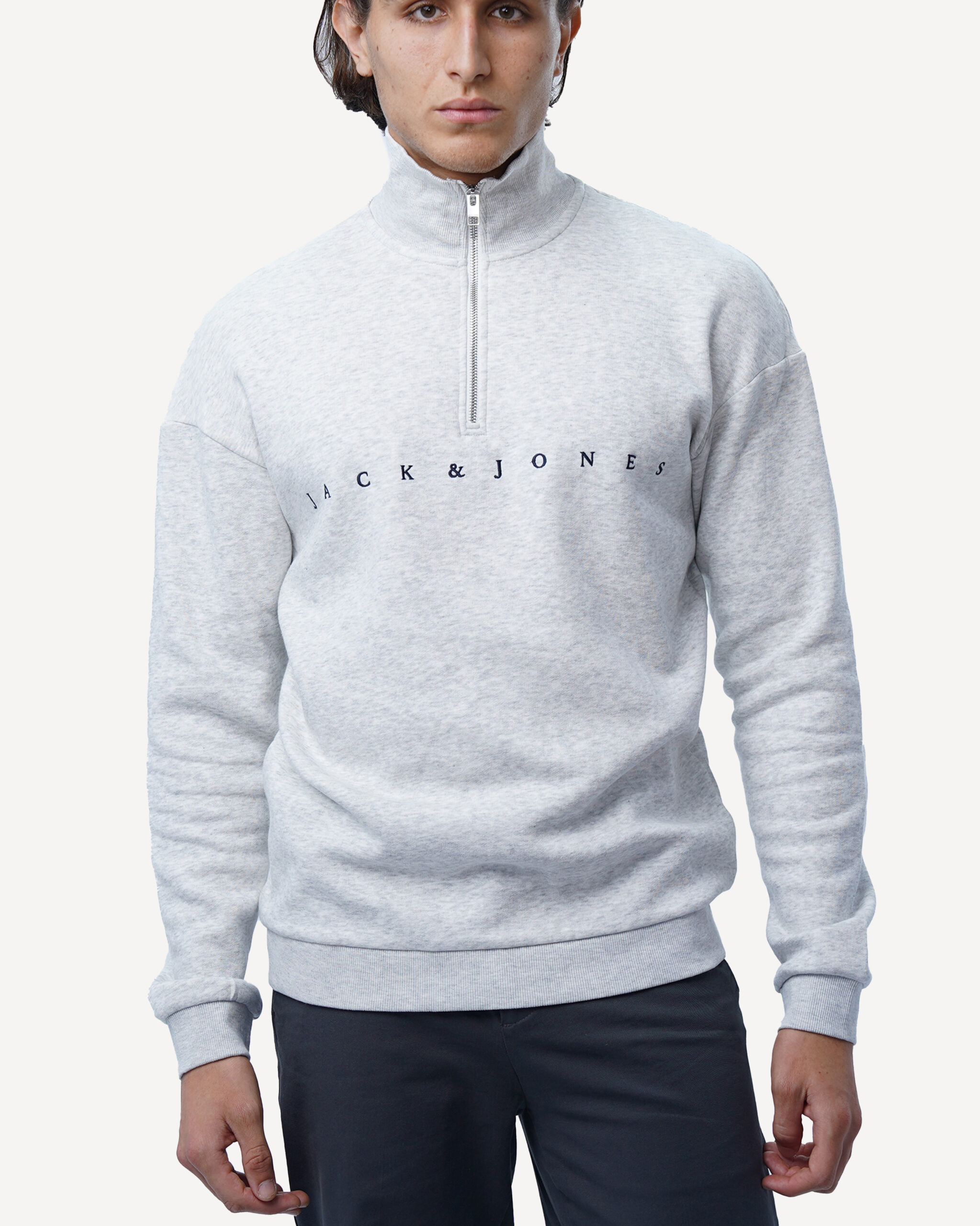E-140010001-008_A-scaled Sweat Demi-Zippé En Coton Coupe Décontractée – Image 1