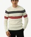 Pull Col Rond JACK&JONES Blanc