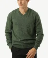 Pull Col V ZARA Vert