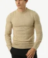 Pull Col Rond ZARA Beige