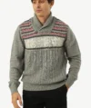Pull Col Châle CHAPS Gris