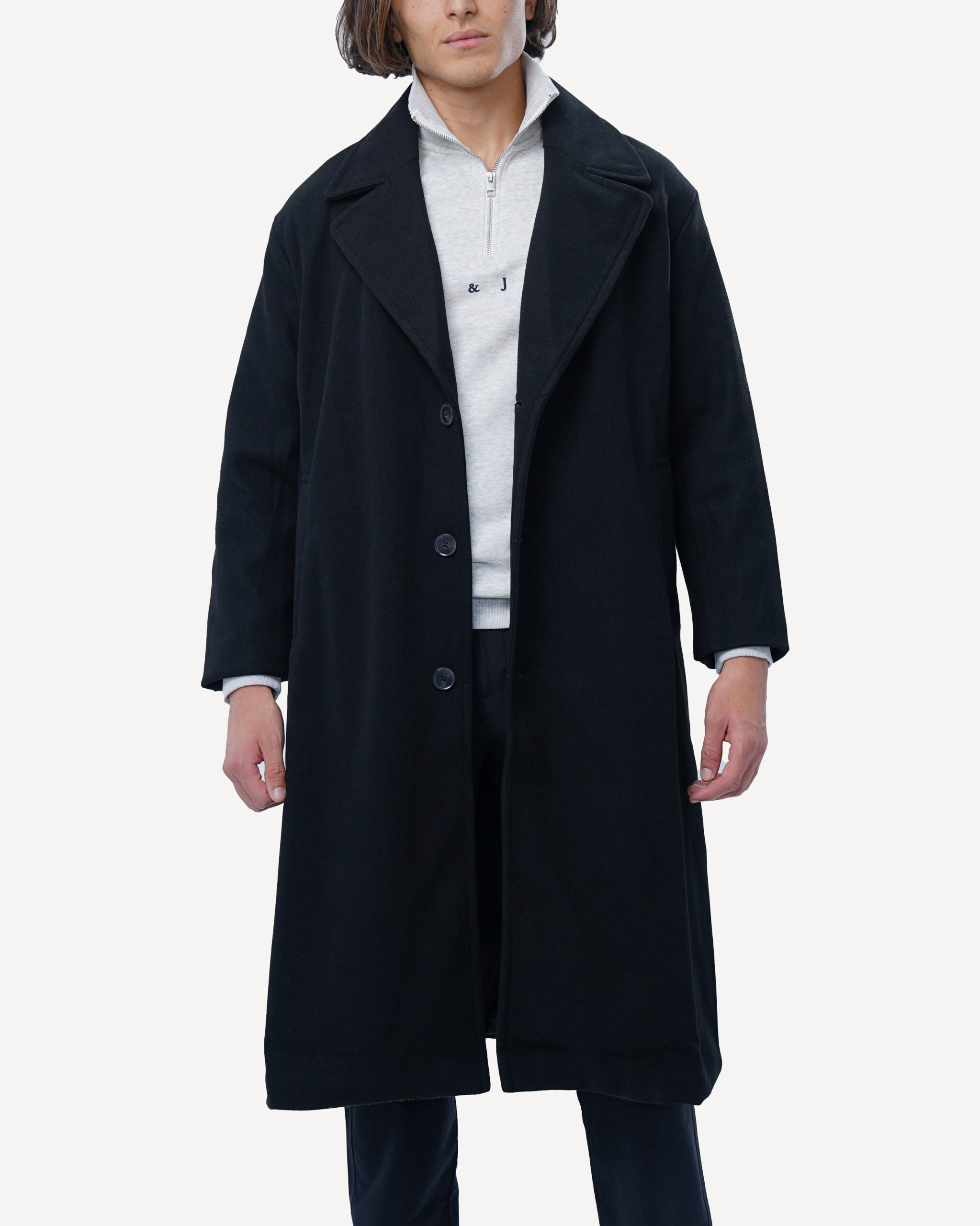 E-6852_310_800_A-scaled Manteau Cachemire Bershka Noir – Image 1
