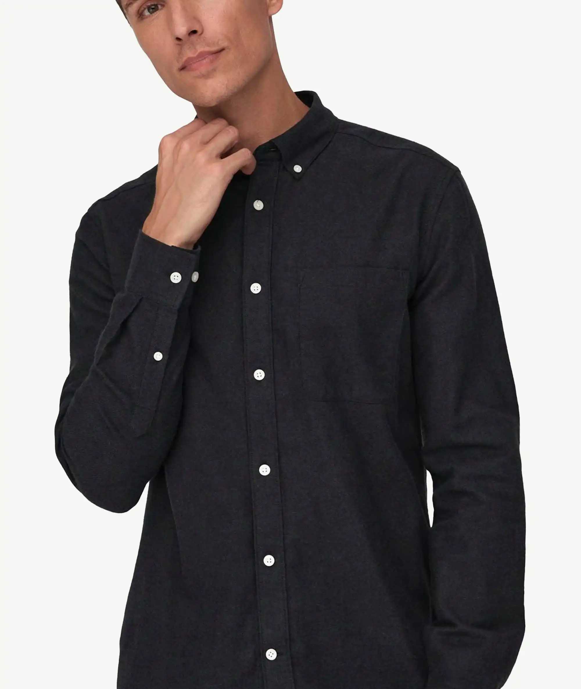 E-1013956010_A Chemise Oxford En Coton Coupe Régulière – Image 1