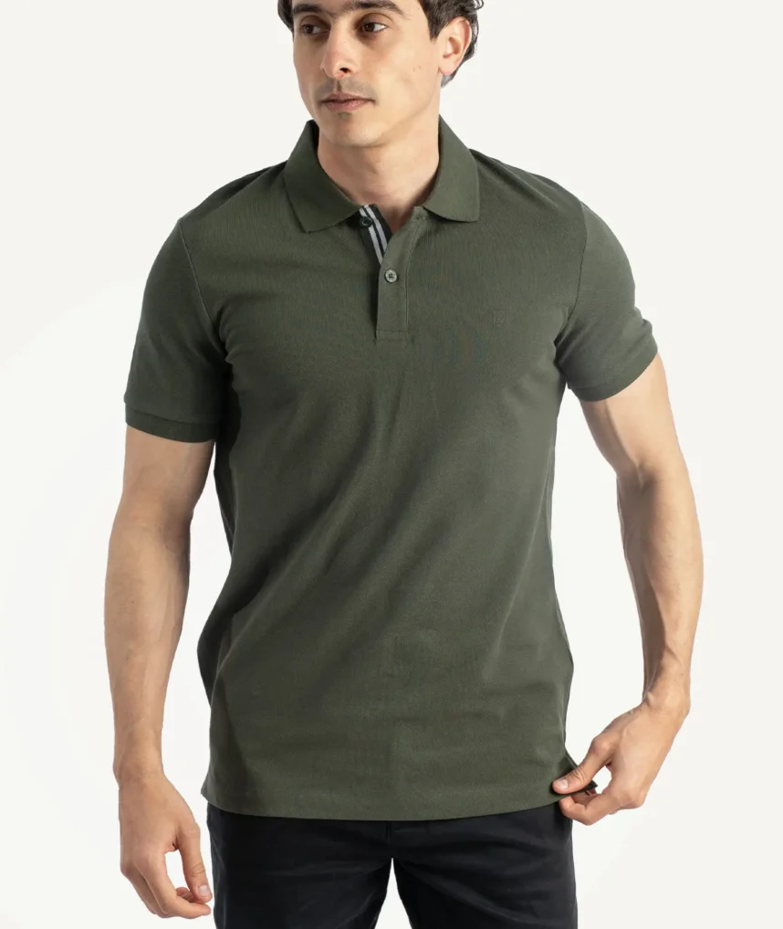 Polos  Bizzbee Basique Vert Olive