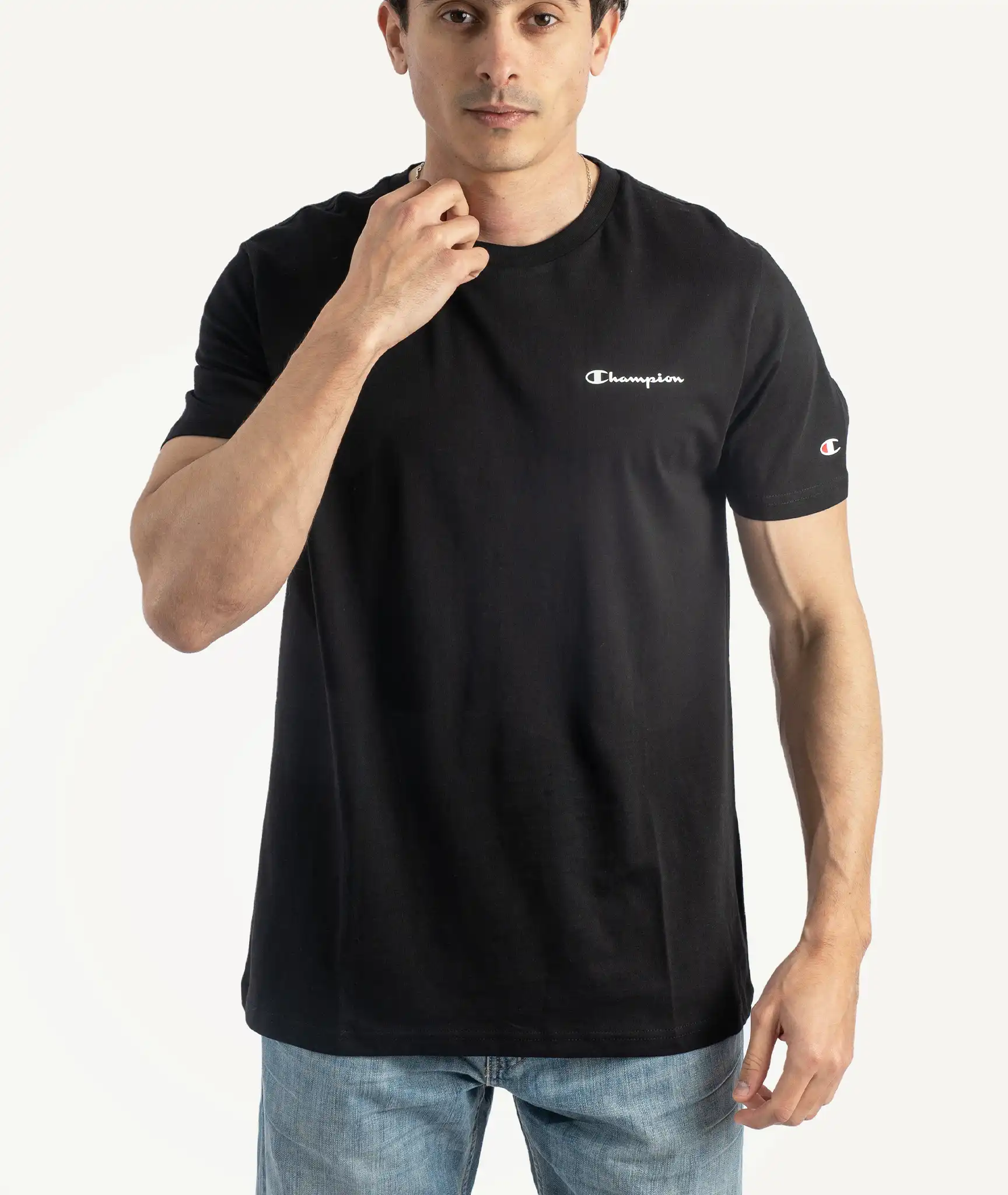 E-115034004-003_A T-Shirts CHAMPION Basique Noir – Image 1