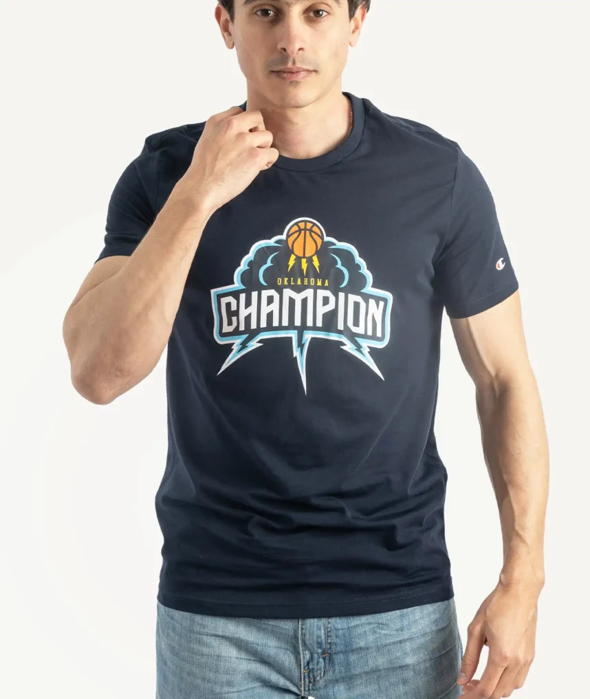 T-Shirts CHAMPION Bleu Nuit