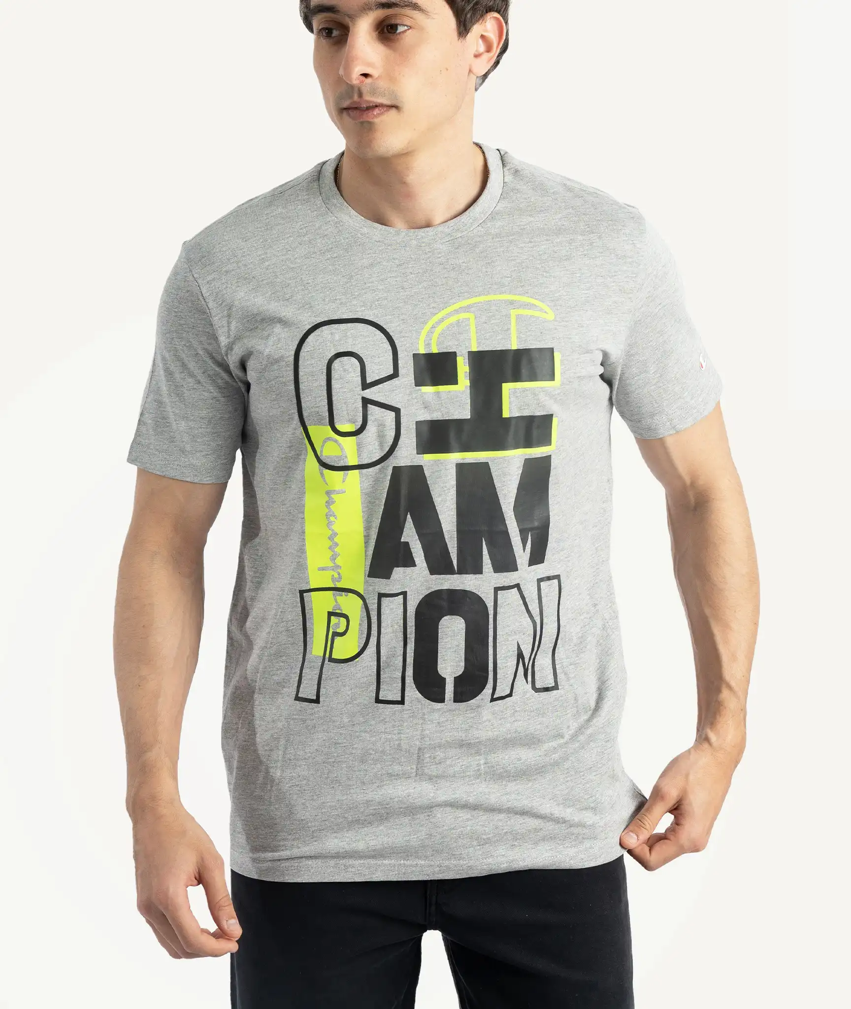 E-115034011-008_A T-Shirts CHAMPION Gris Chiné – Image 1