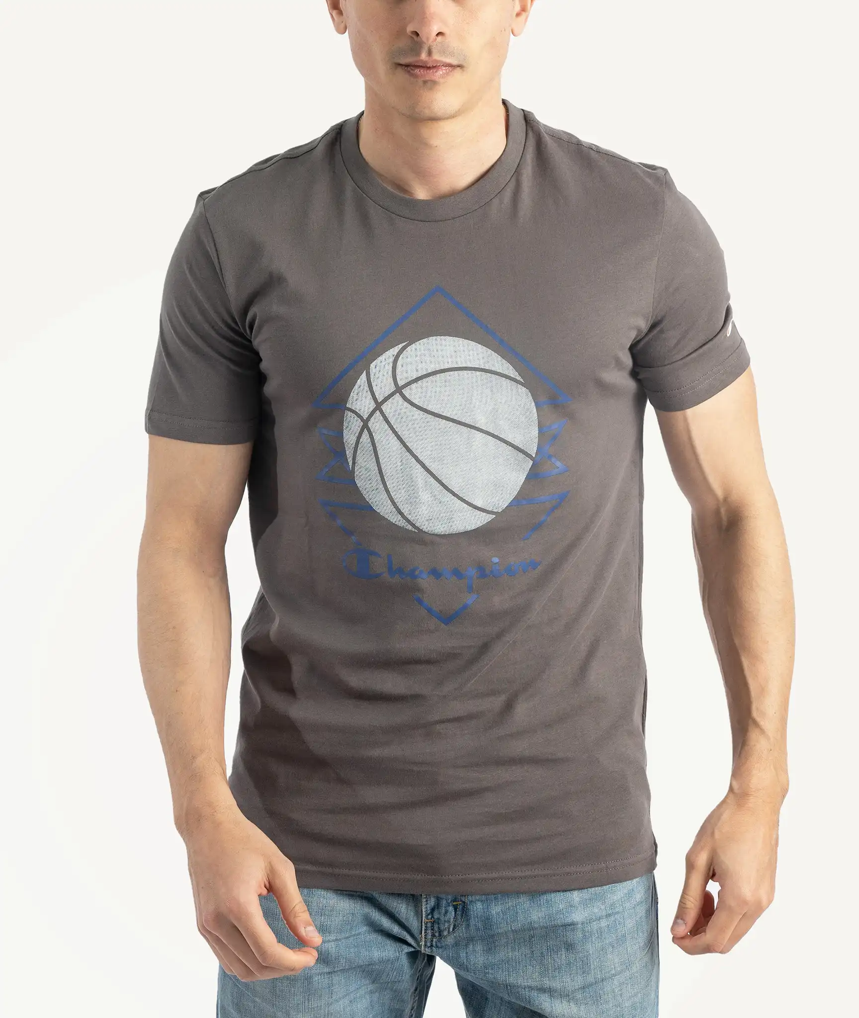 E-115034018-008_A T-Shirts CHAMPION Gris Foncé – Image 1