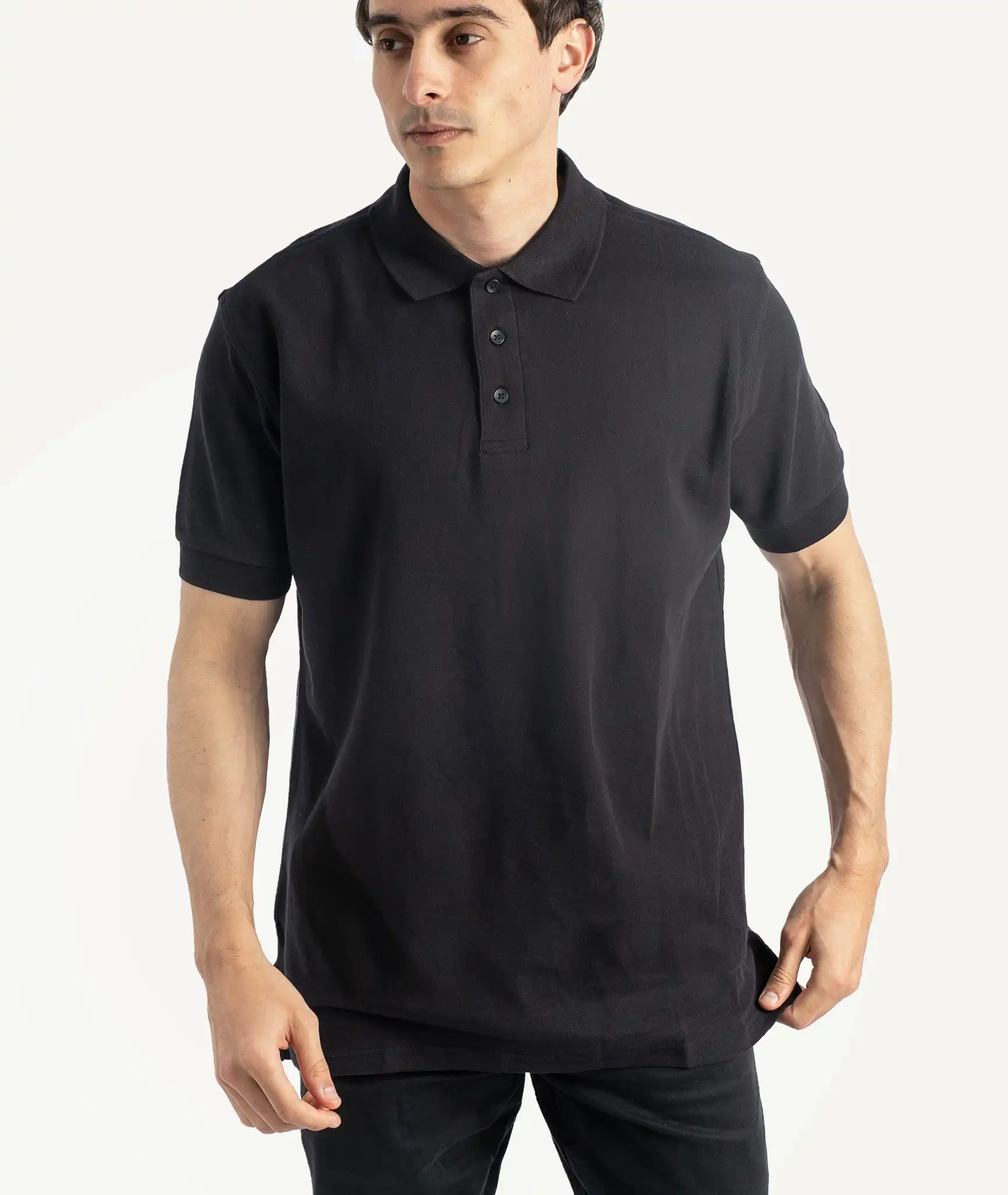 E-139020002-003_A Polos ID Basique Noir – Image 1
