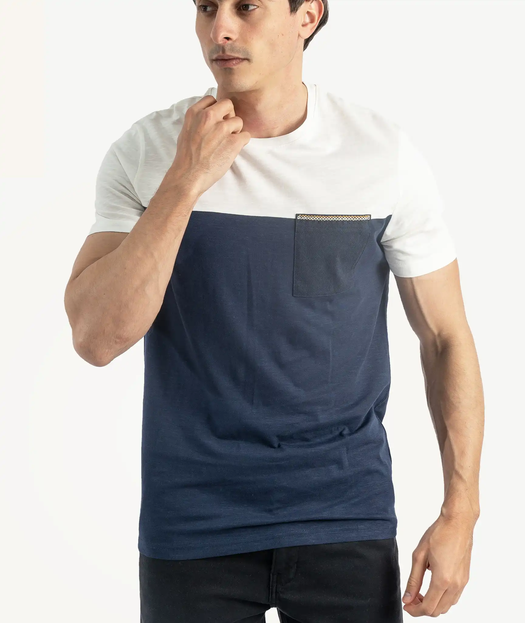 E-143034006-006_A T-Shirts Jules Blanc et Bleu – Image 1