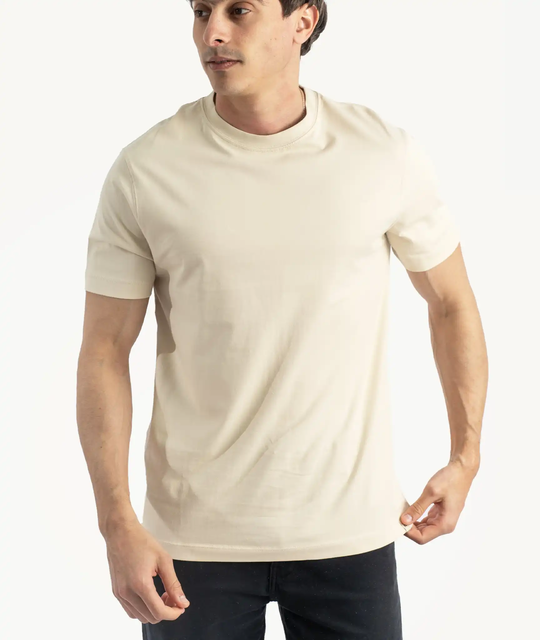 E-143034022-012_A T-Shirts Jules Basique Beige – Image 1