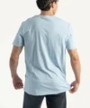 T-Shirts Selected Basique Bleu Ciel – Image 2