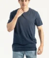 T-Shirts Selected Basique Bleu nuit