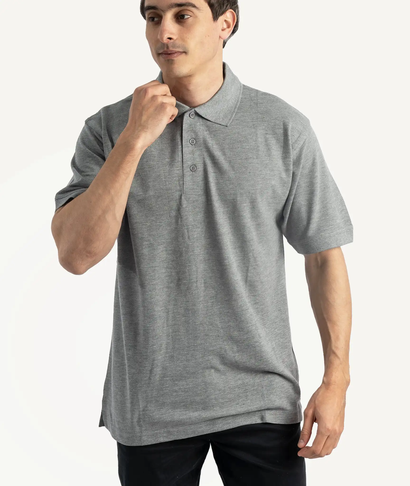 E-207020010-008_A Polos Kustom Kit Gris Chiné – Image 1