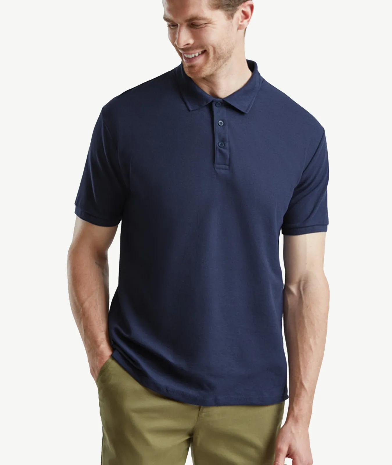 E-209020004-006_A Polos FRUIT OF THE LOOM Basique Bleu – Image 1