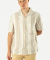 Chemise En Lin Mélangé Coupe Régulière