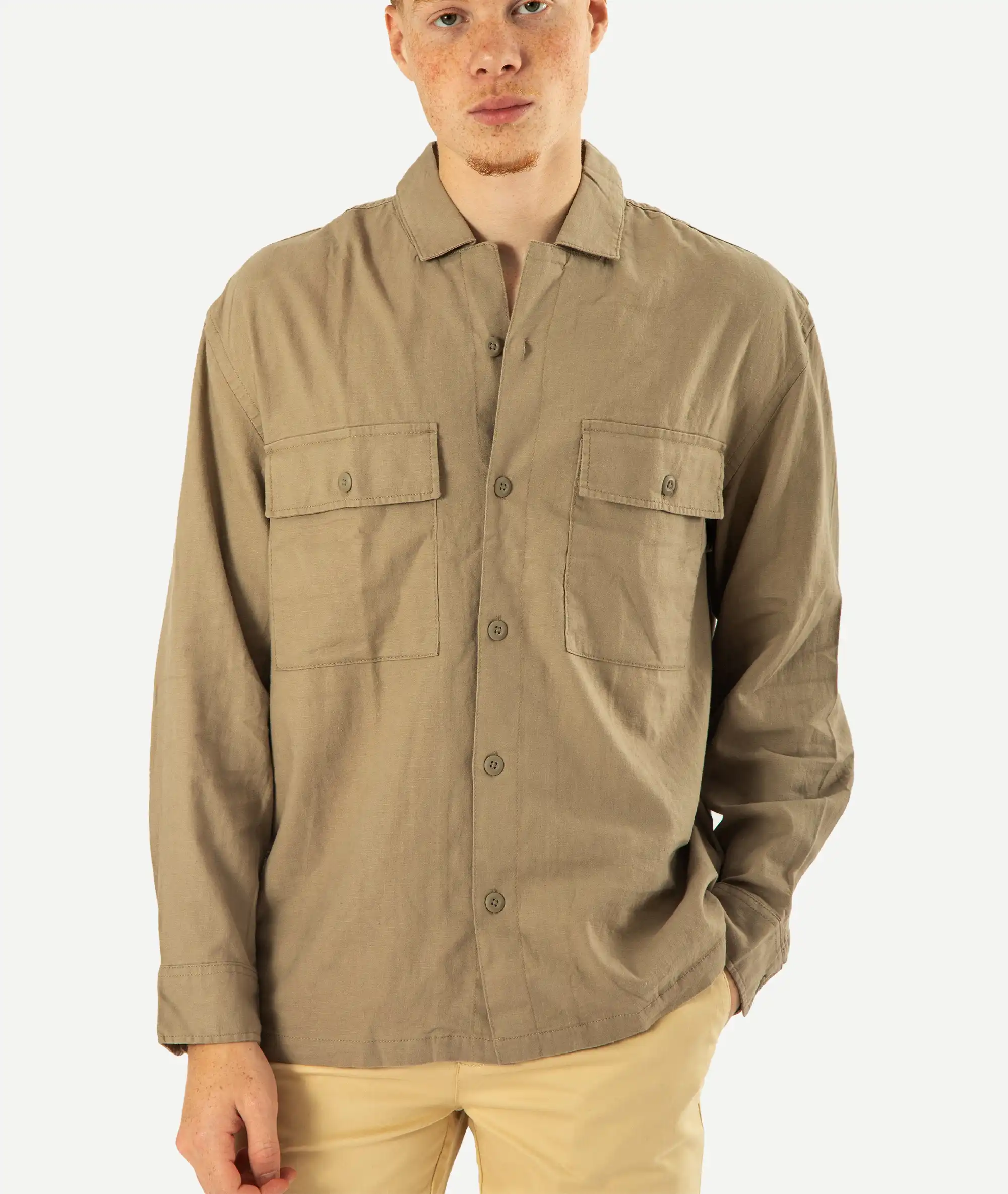 E-136006005-007_A Chemise Oxford En Coton Coupe Oversize – Image 1