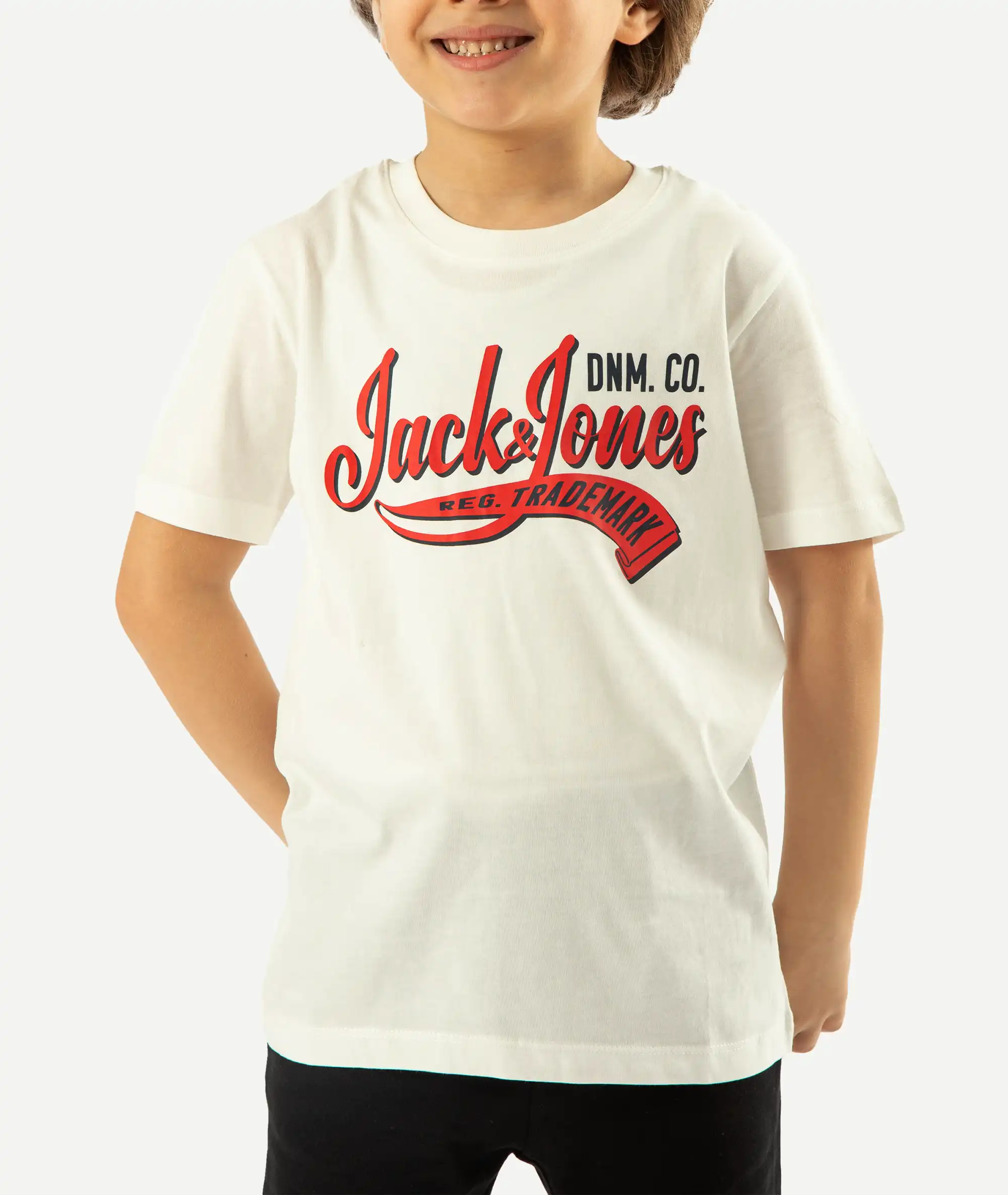 E-140034001-002_A T-Shirts Imprimé JACK&JONES enfant Blanc – Image 1