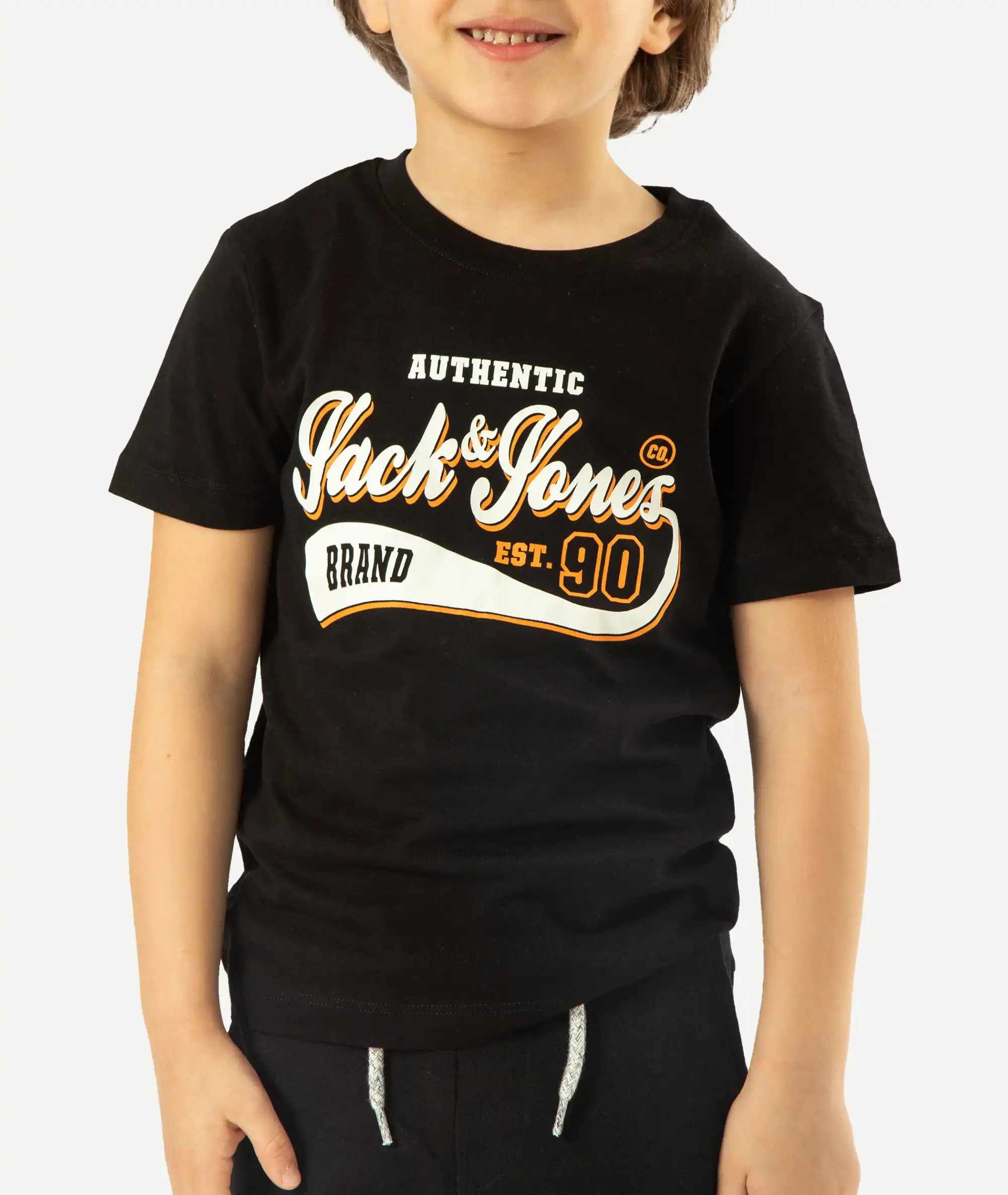 E-140034003-003_A T-Shirts Imprimé JACK&JONES enfant Noir – Image 1