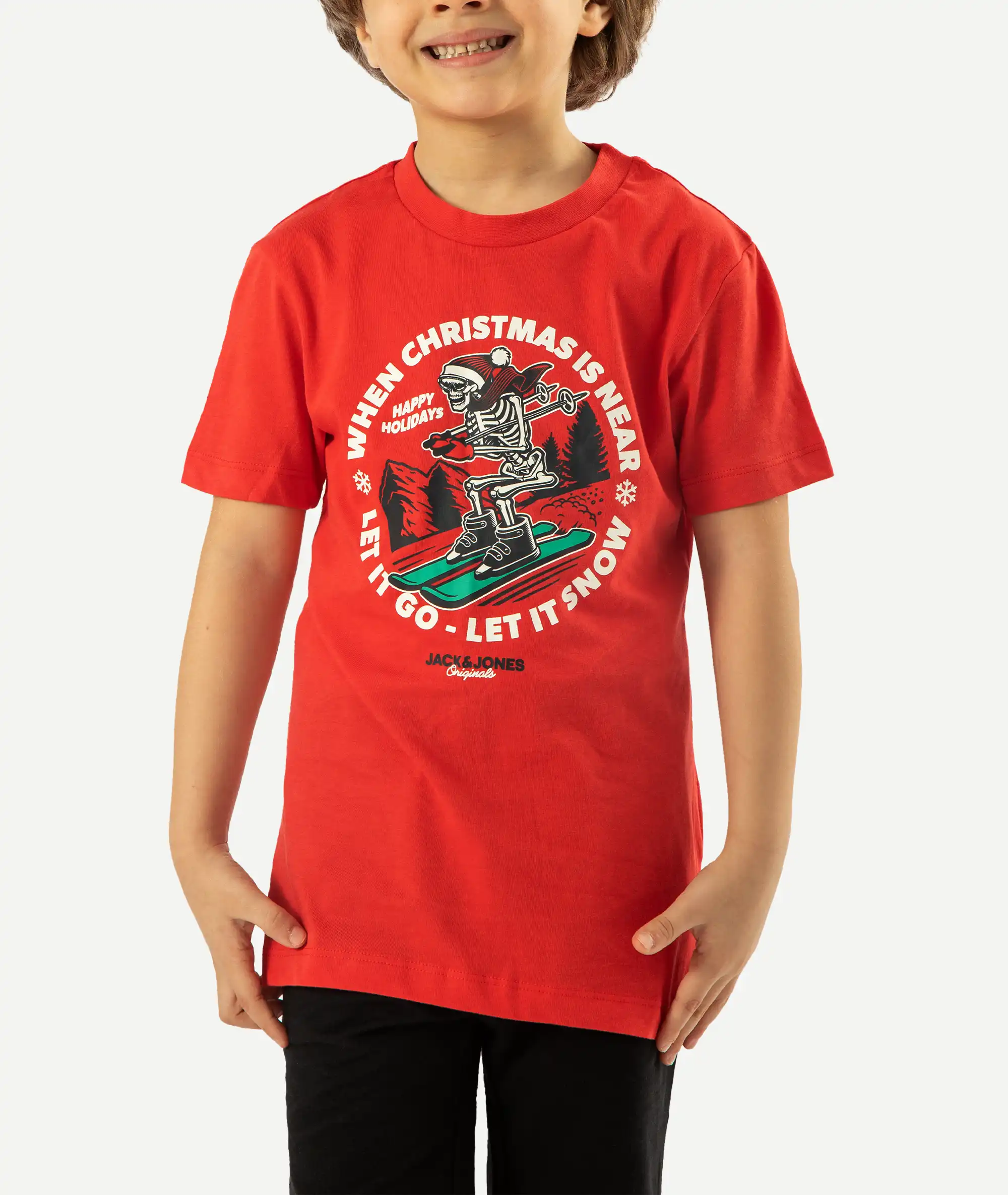 E-140034007-004_A T-Shirts Imprimé JACK&JONES enfant Rouge – Image 1