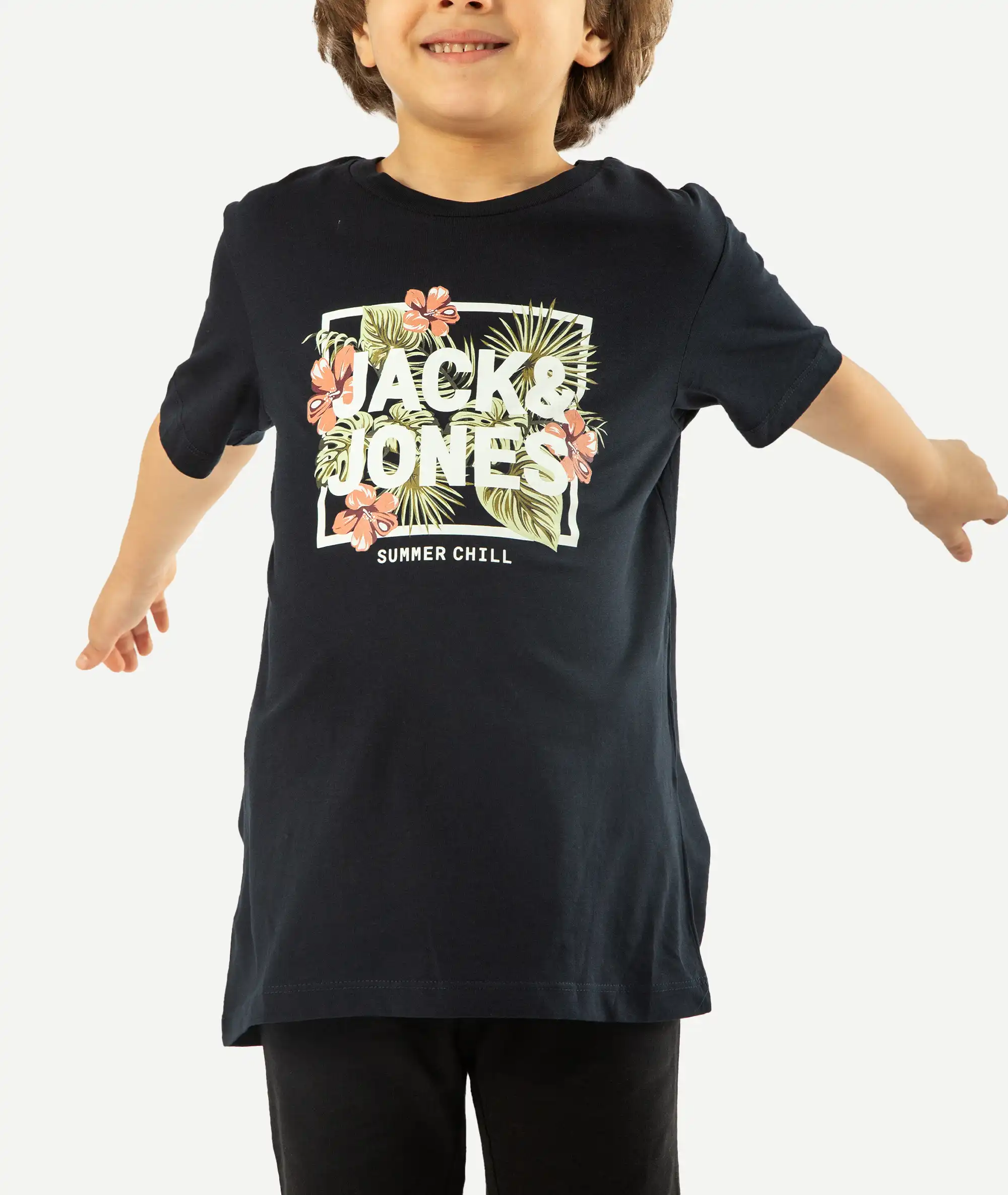 E-140034025-006_A T-Shirts Imprimé JACK&JONES enfant Bleu Nuit – Image 1