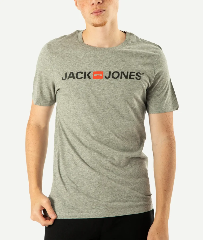 T-Shirts JACK&JONES Imprimé Gris