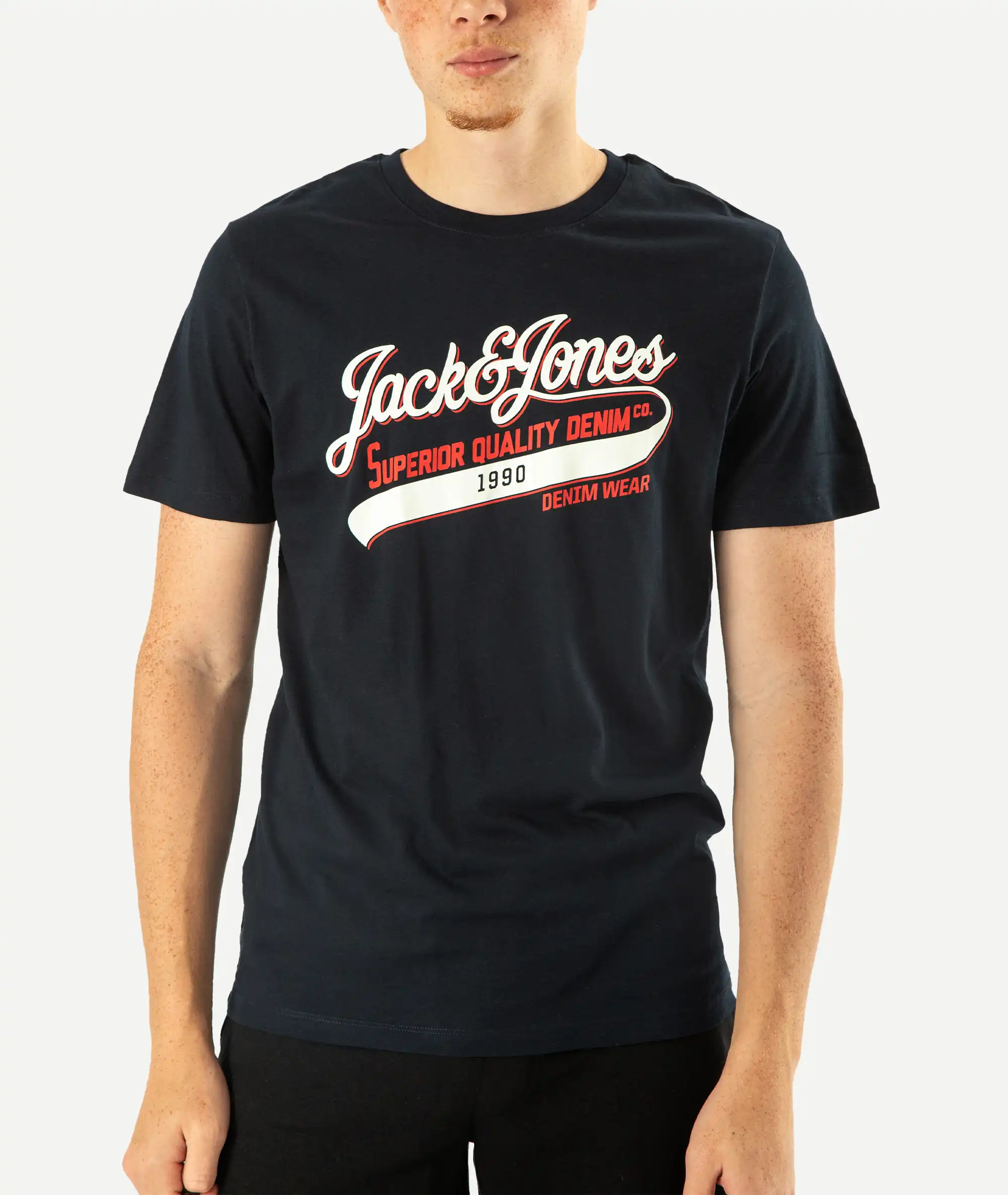 E-140034035-006_A T-Shirts JACK&JONES Imprimé Bleu Nuit – Image 1