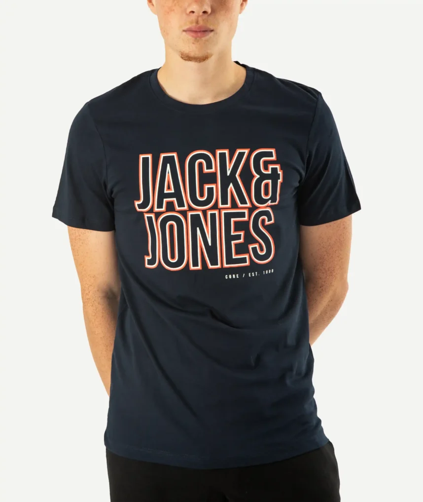 T-Shirts JACK&JONES Imprimé Bleu Nuit