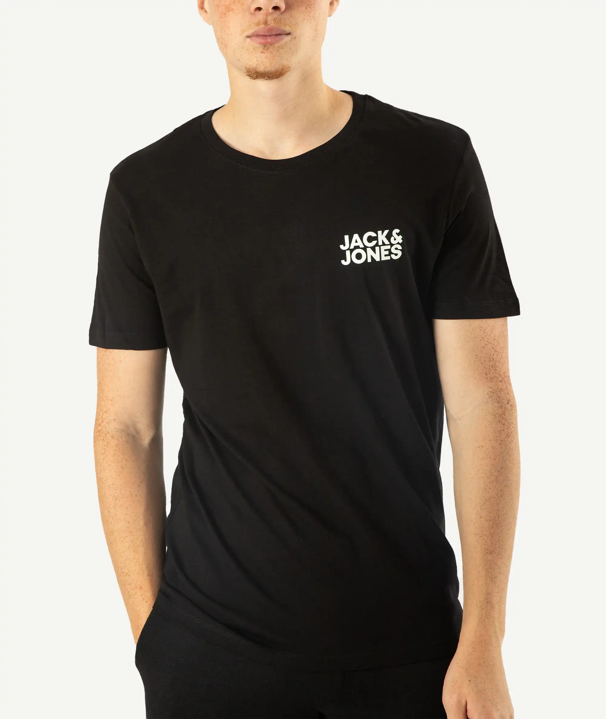 E-140034038-003_A T-Shirts JACK&JONES Imprimé Noir – Image 1