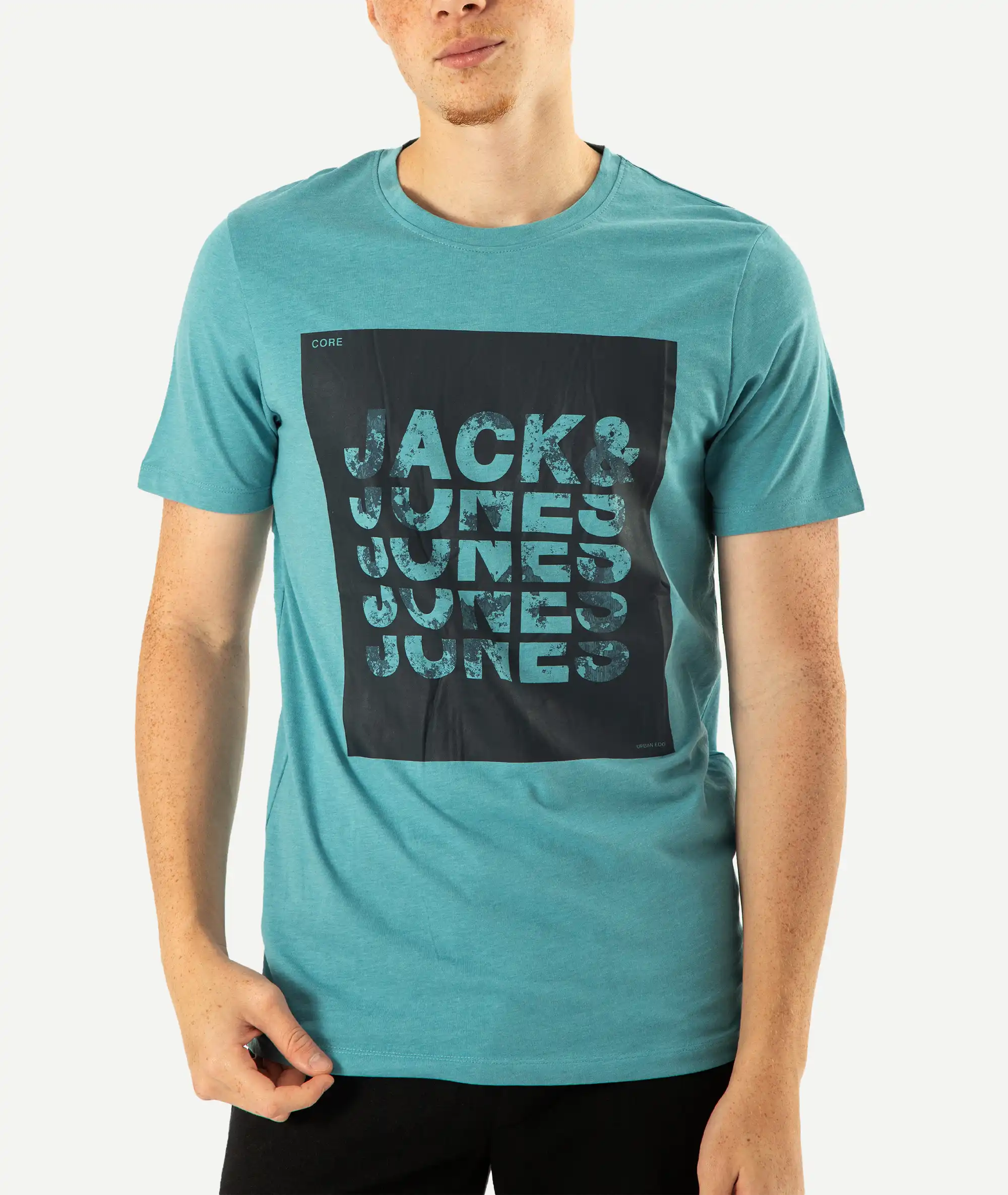 E-140034040-006_A T-Shirts JACK&JONES Imprimé Bleu – Image 1