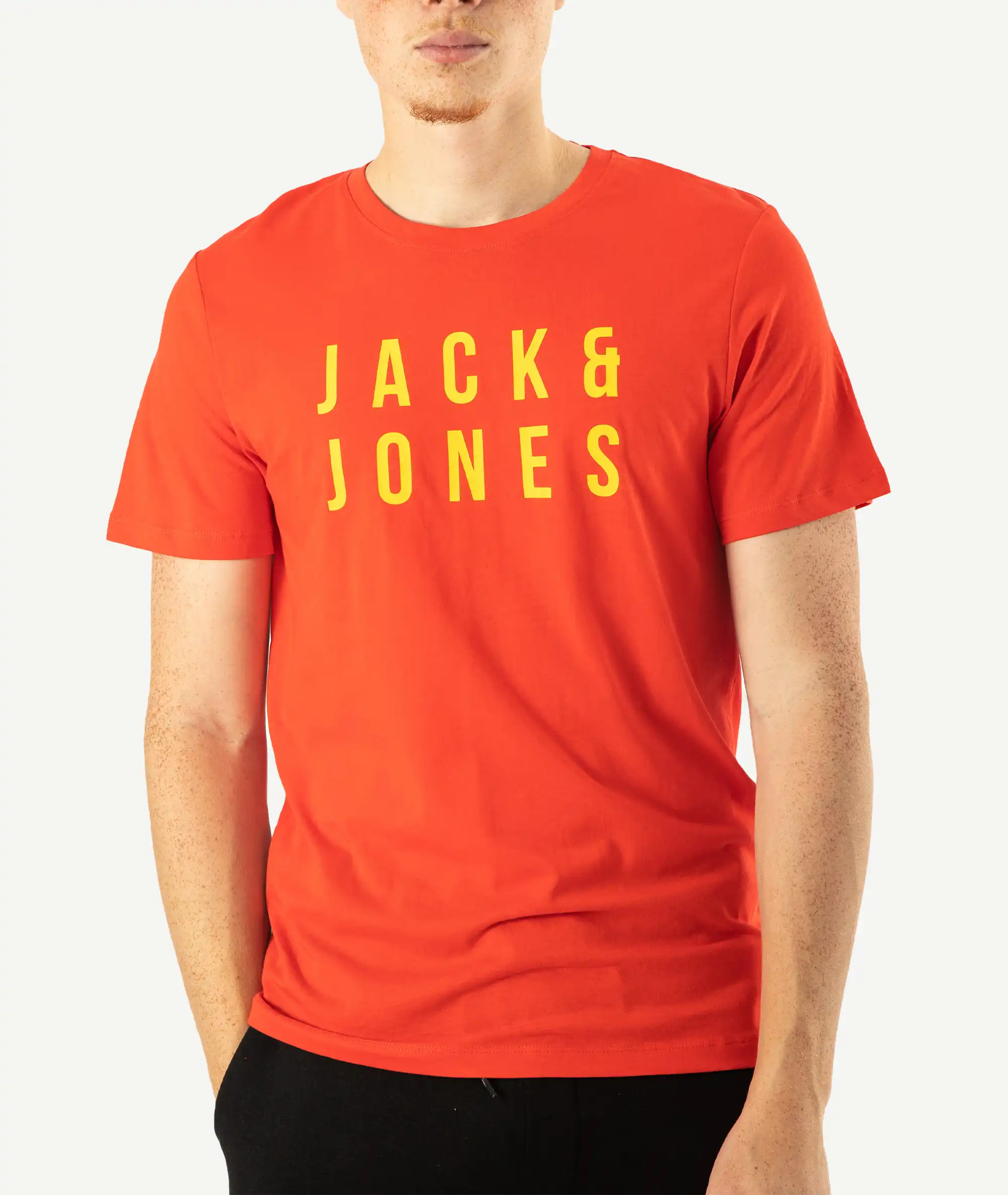 E-140034045-010_A T-Shirts JACK&JONES Imprimé Orange – Image 1