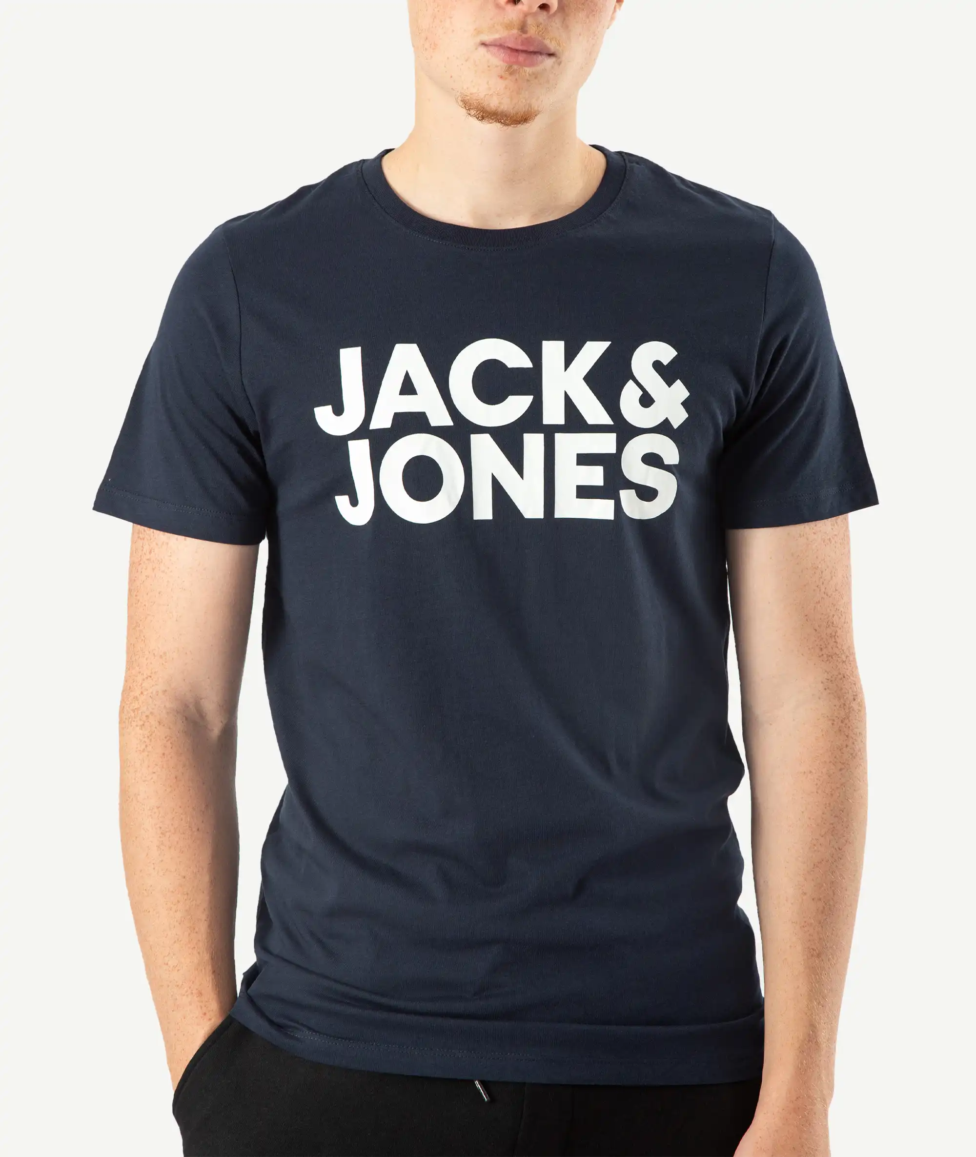 E-140034047-006_A T-Shirts JACK&JONES Imprimé Bleu Nuit – Image 1