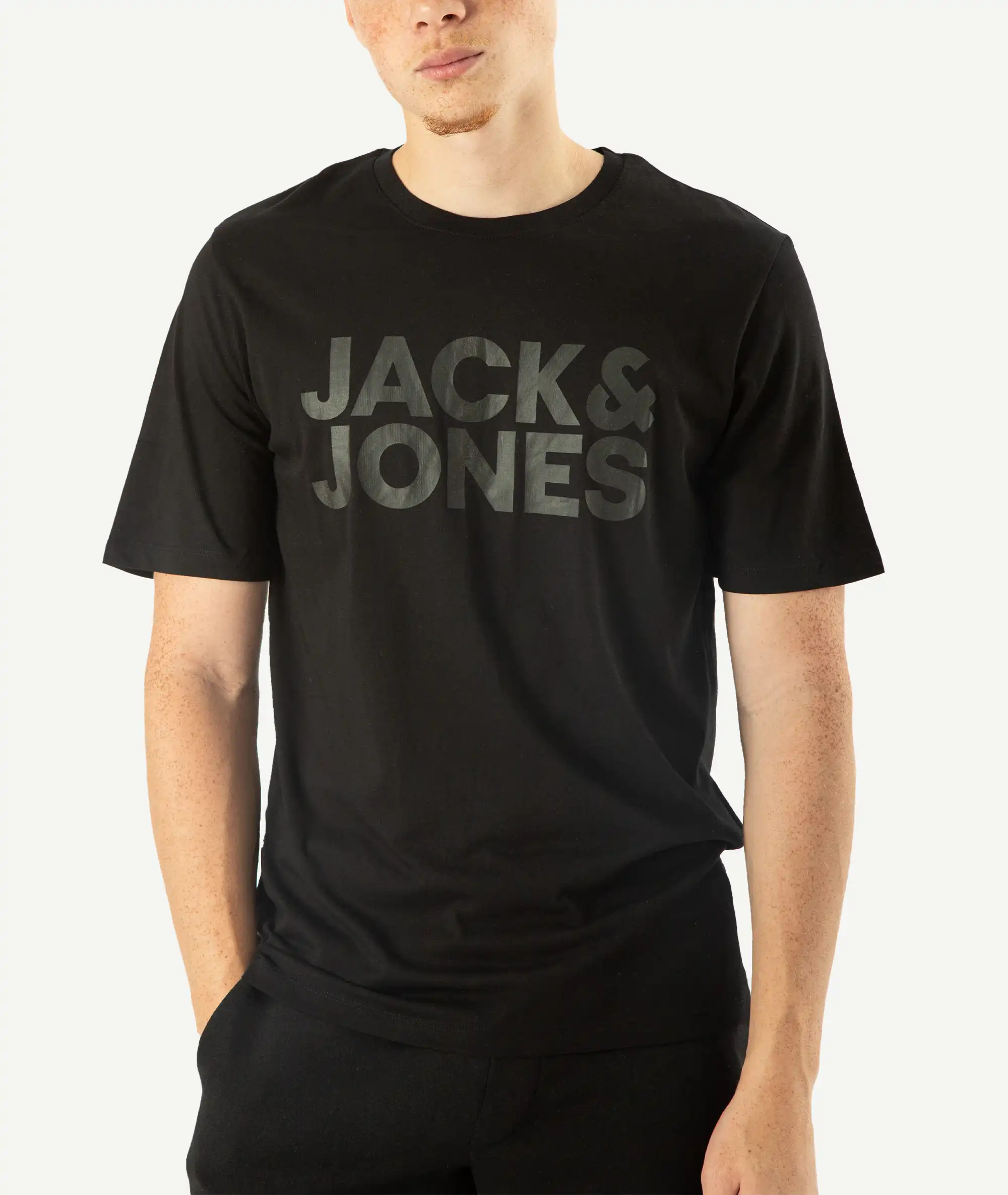 E-140034048-003_A T-Shirts JACK&JONES Imprimé Noir – Image 1