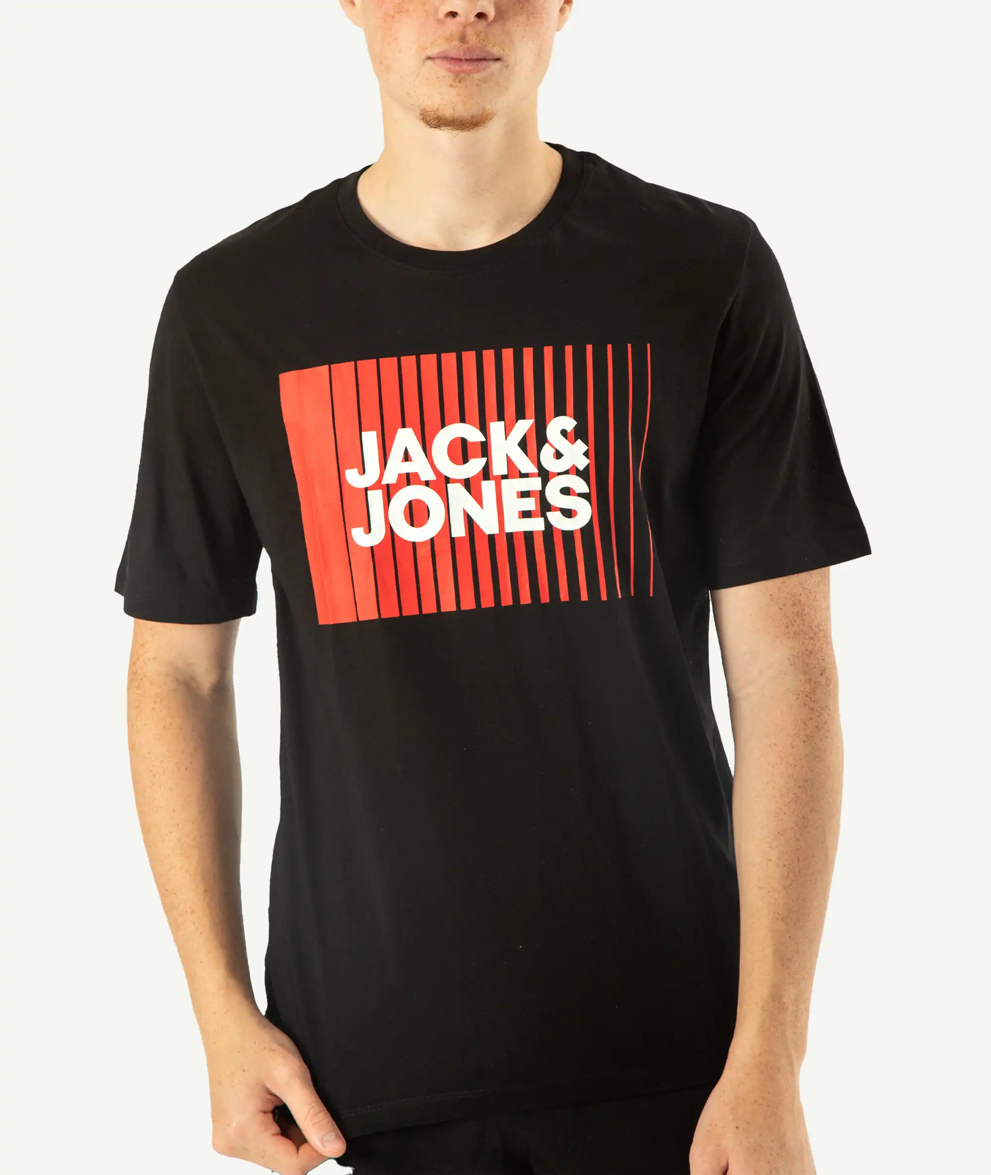 E-140034052-003_A T-Shirts JACK&JONES Imprimé Noir – Image 1