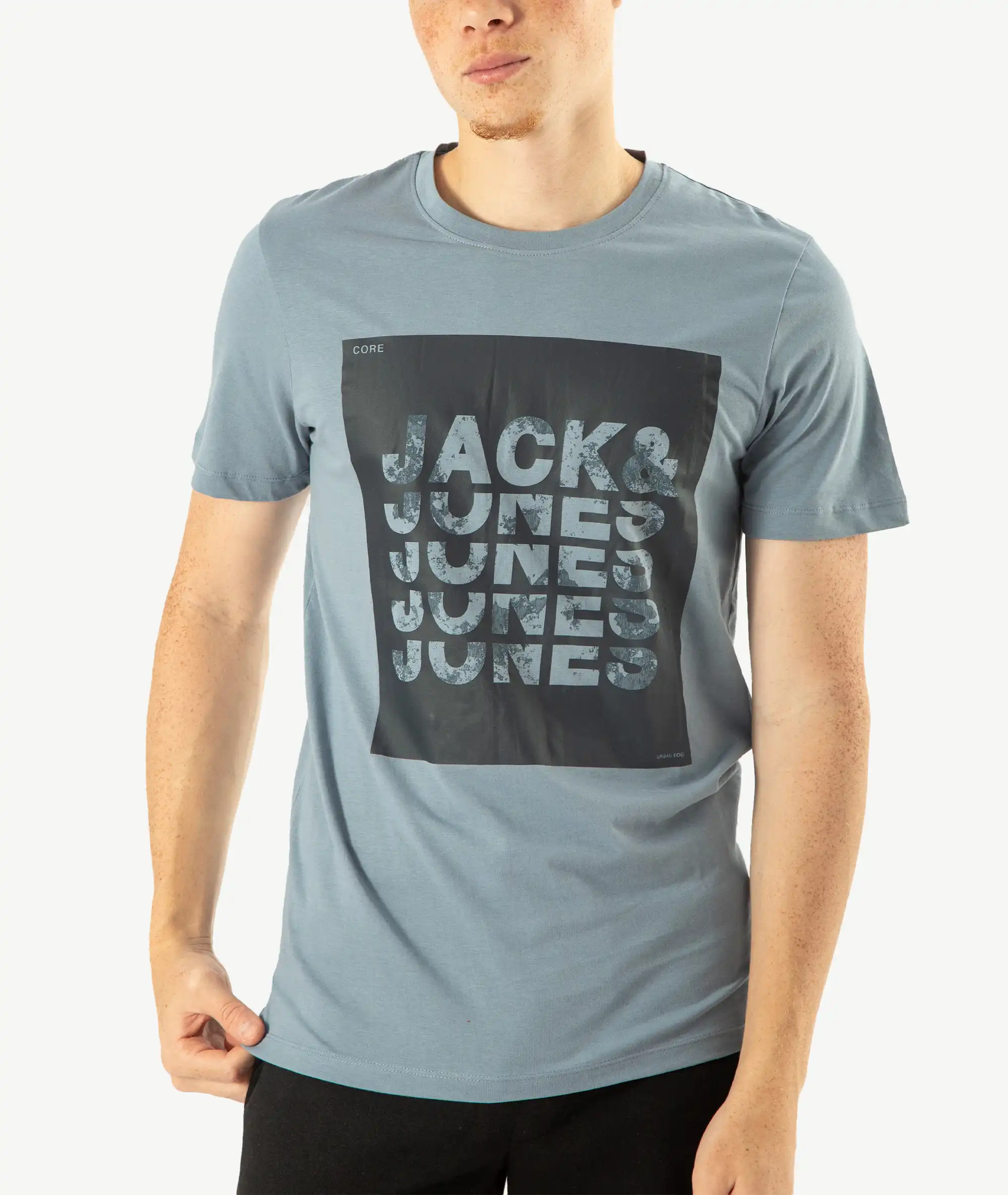 E-140034054-006_A T-Shirts JACK&JONES Imprimé Bleu – Image 1
