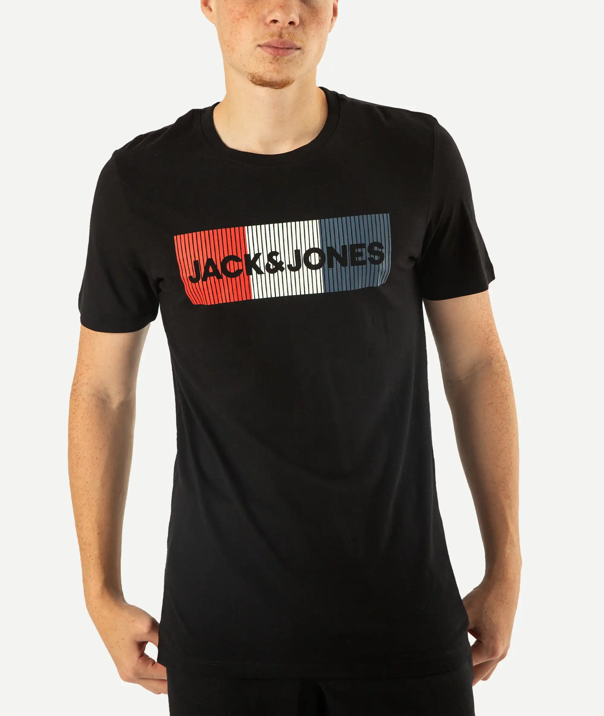 E-140034057-003_A T-Shirts JACK&JONES Imprimé Noir – Image 1