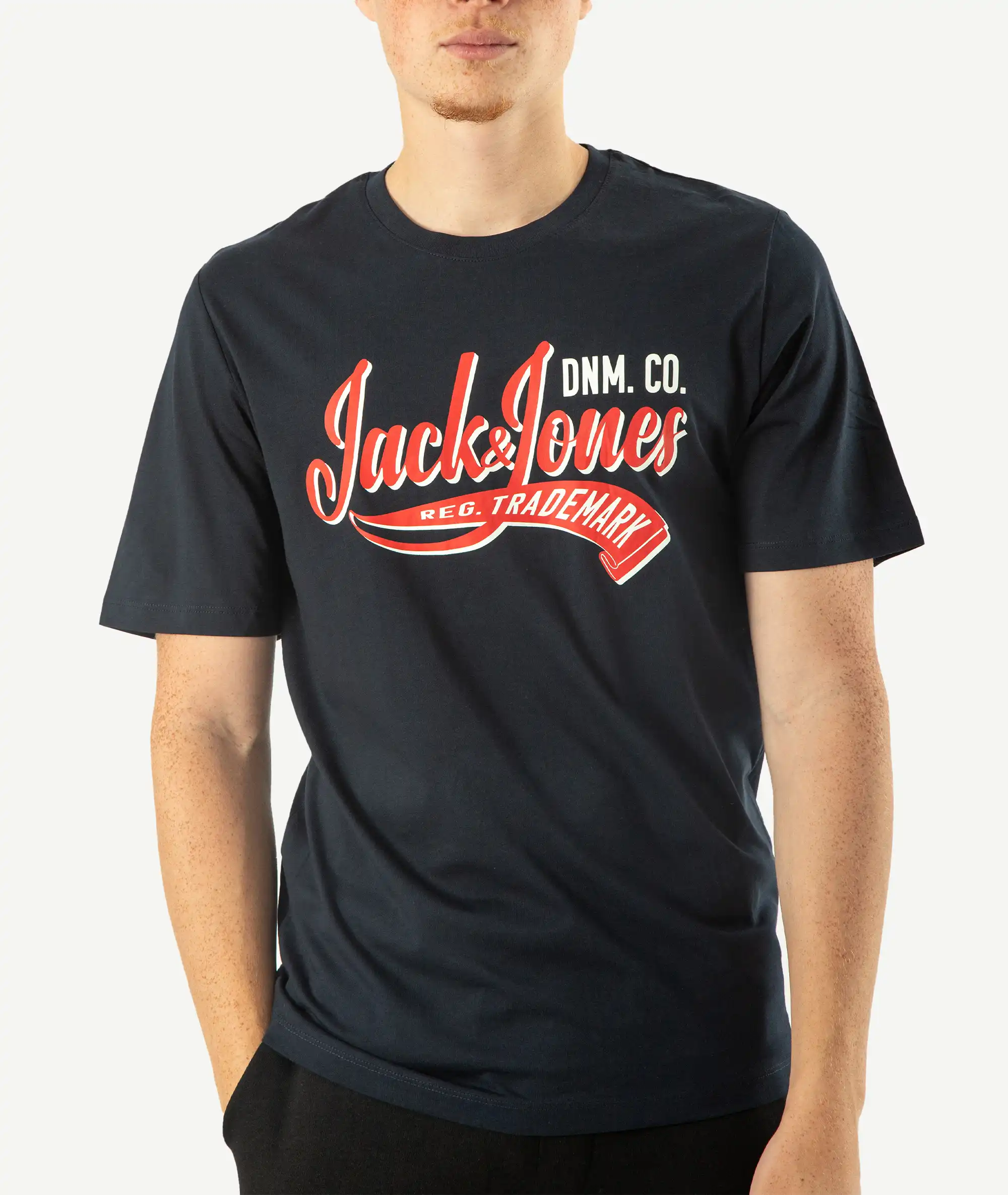 E-140034059-006_A T-Shirts JACK&JONES Imprimé Bleu Nuit – Image 1