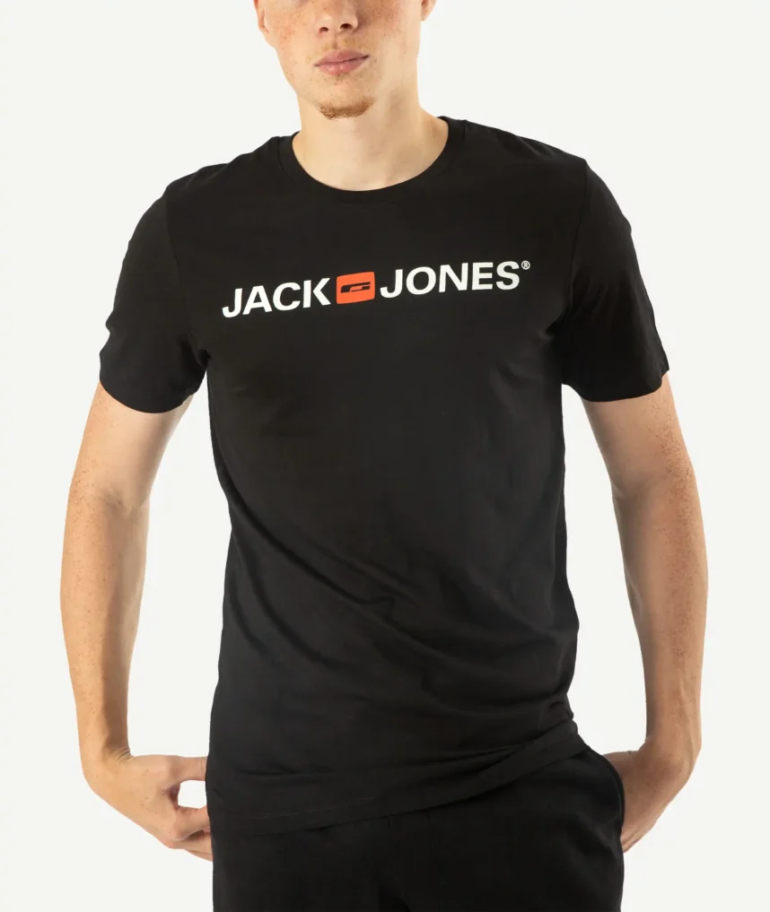T-Shirts JACK&JONES Imprimé Noir
