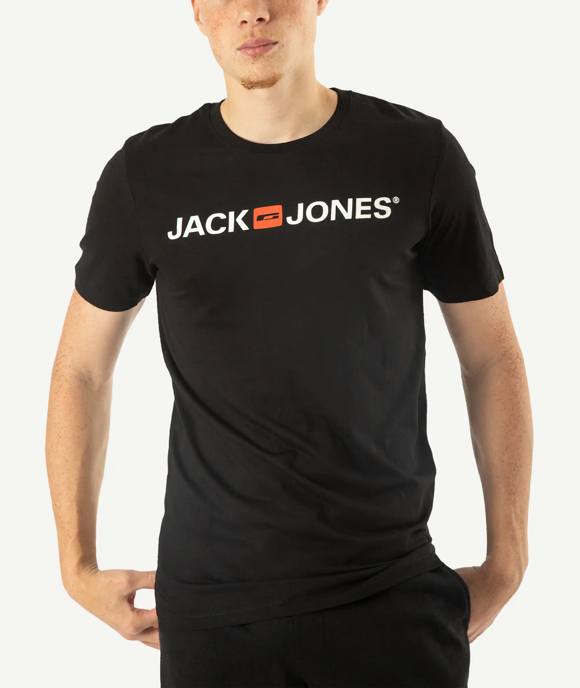E-140034060-003_A T-Shirts JACK&JONES Imprimé Noir – Image 1