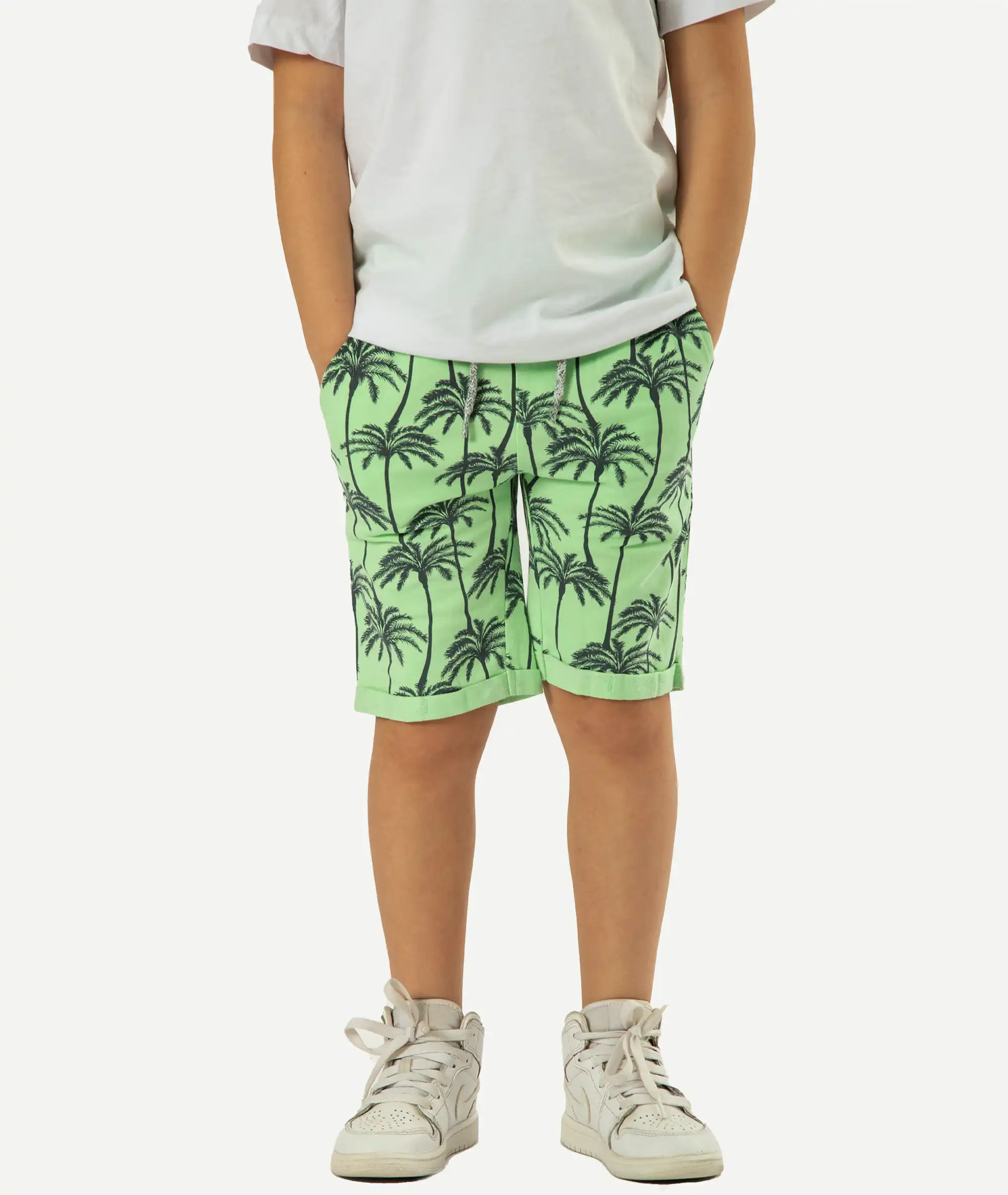E-156026016-009_A Short NAME IT Enfant Vert Pistache – Image 1