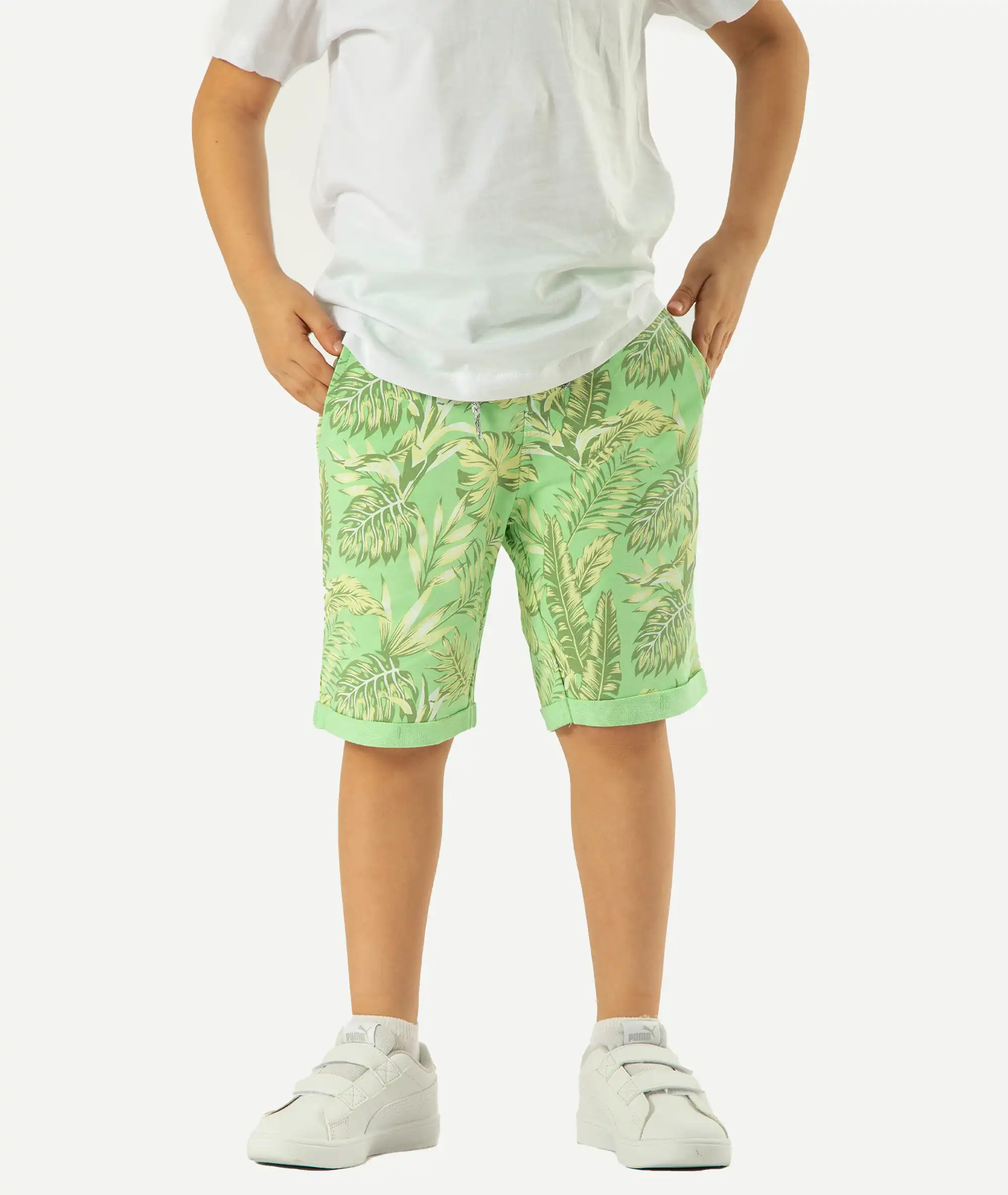 E-156026017-009_A Short NAME IT Enfant Vert Pistache – Image 1