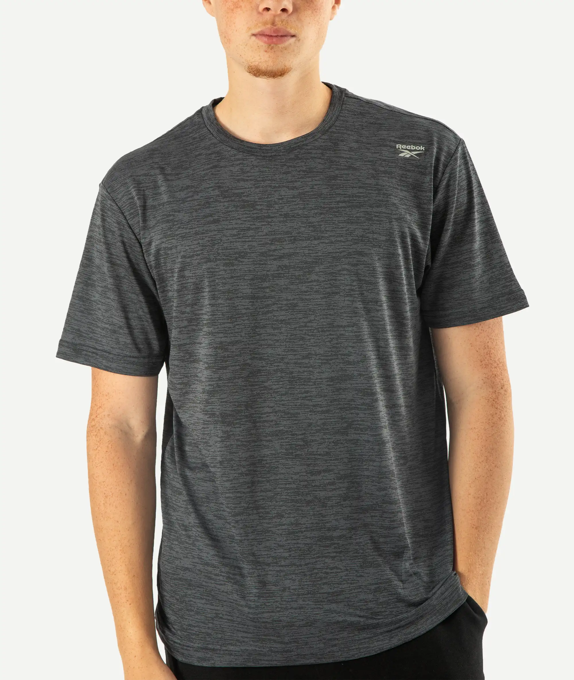 E-193034009-006_A T-Shirts de Sport REEBOK Gris chiné – Image 1