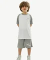 Ensembles Joggings Garçon Blanc Et Gris