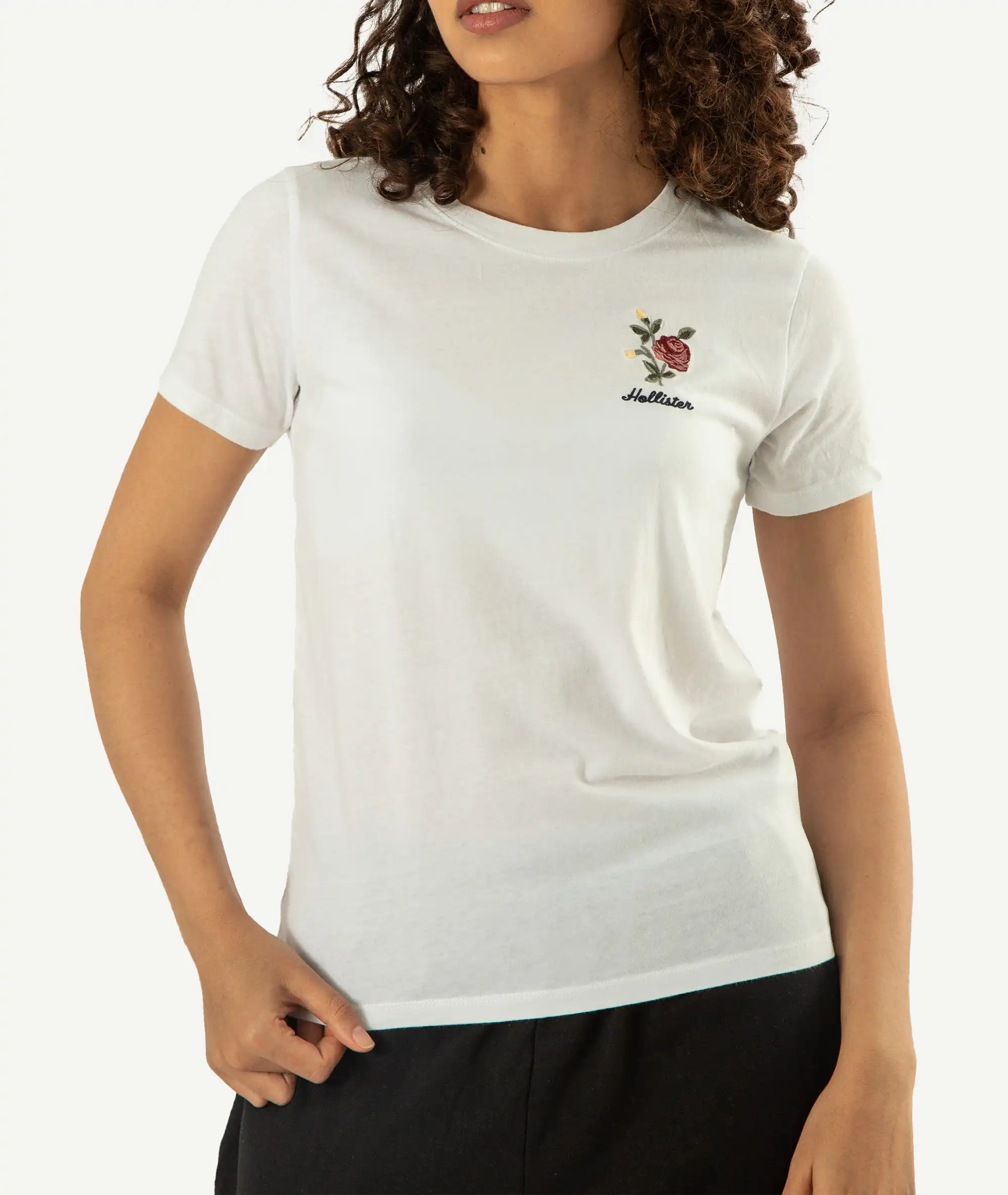 E-214034005-002_A T-Shirts HOLLISTER Pour Femme Blanc – Image 1