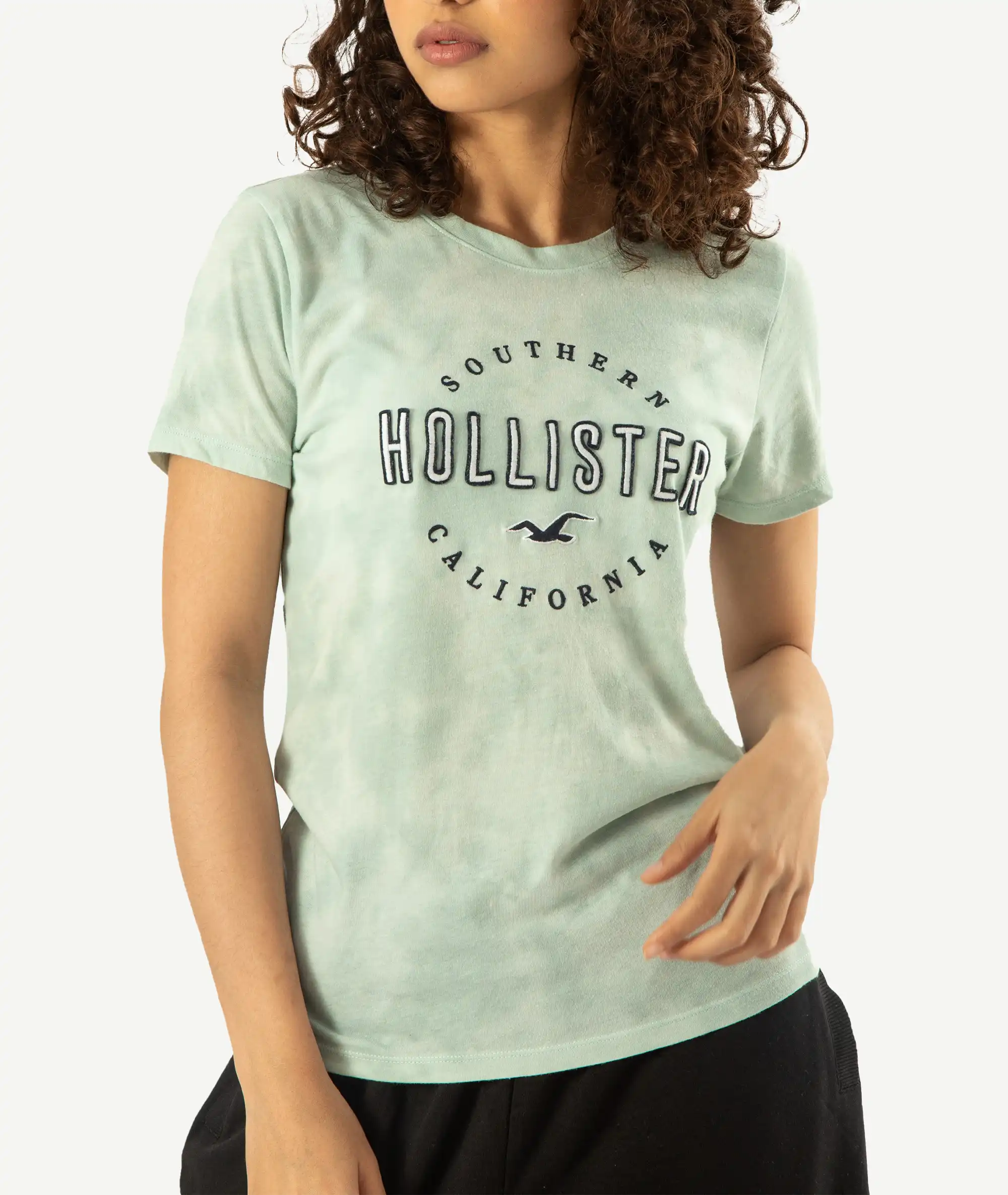E-214034008-009_A T-Shirts HOLLISTER Pour Femme Vert – Image 1